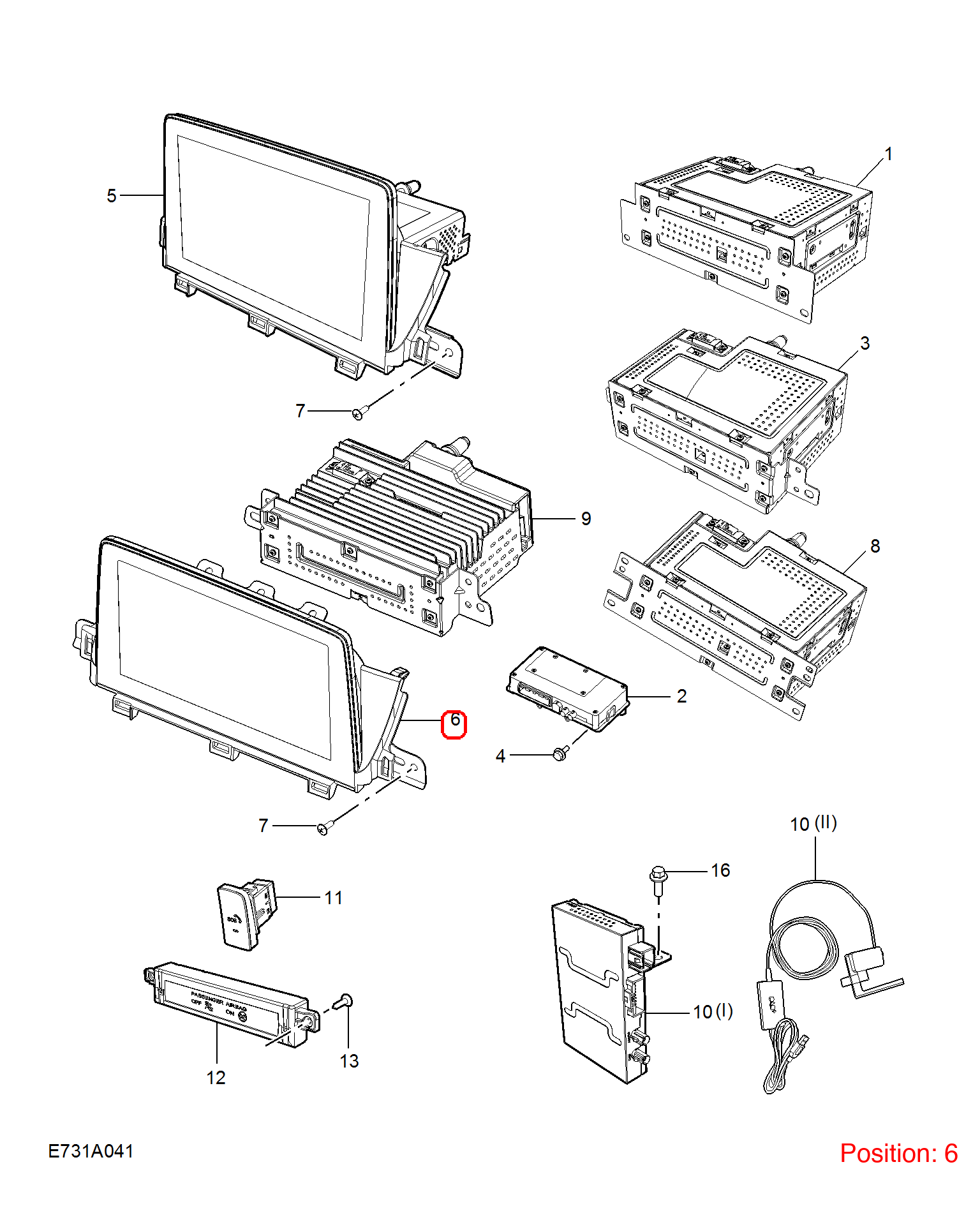 MG Navigation display OEM 10683459 FOR MG 10683459-MG_OEM
