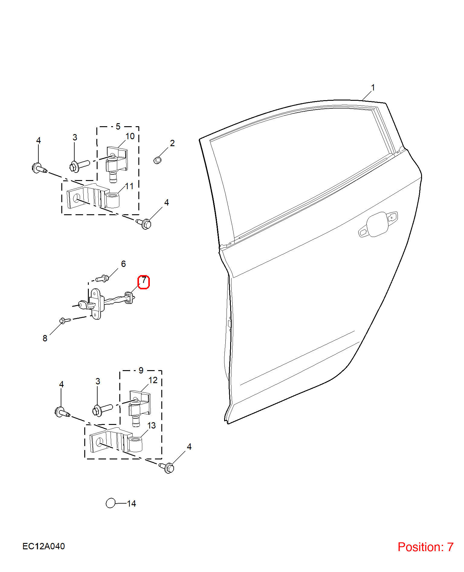 MG Door Brake OEM 10690897 FOR MG5 10690897-MG_OEM