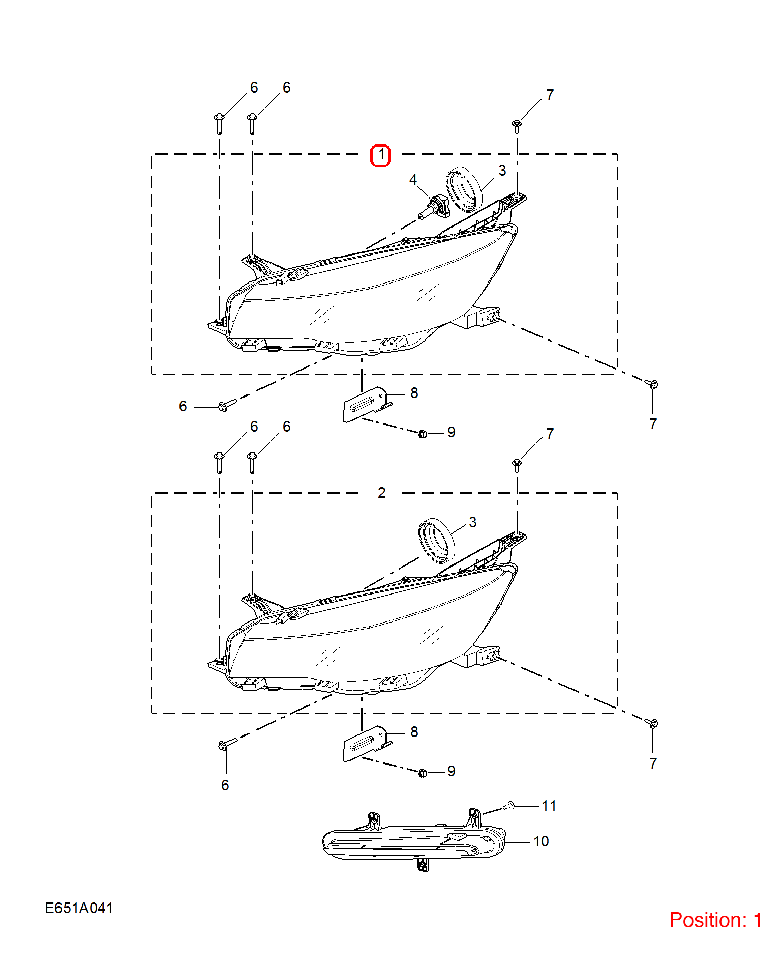 MG Headlight OEM 10692669 FOR MG6 10692669-MG_OEM