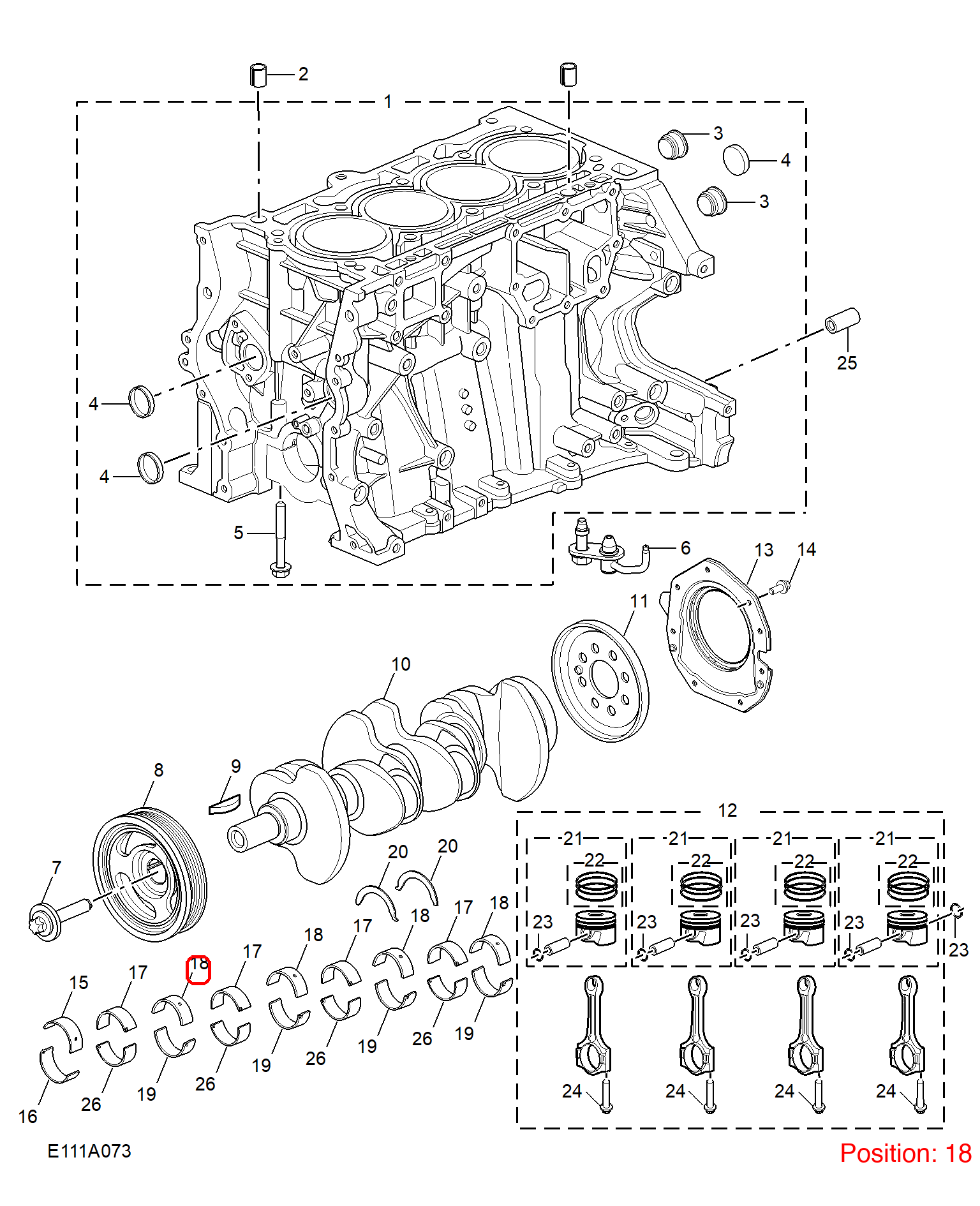 MG Main Bearing OEM 10699999GRE FOR MG5 10699999GRE-MG_OEM