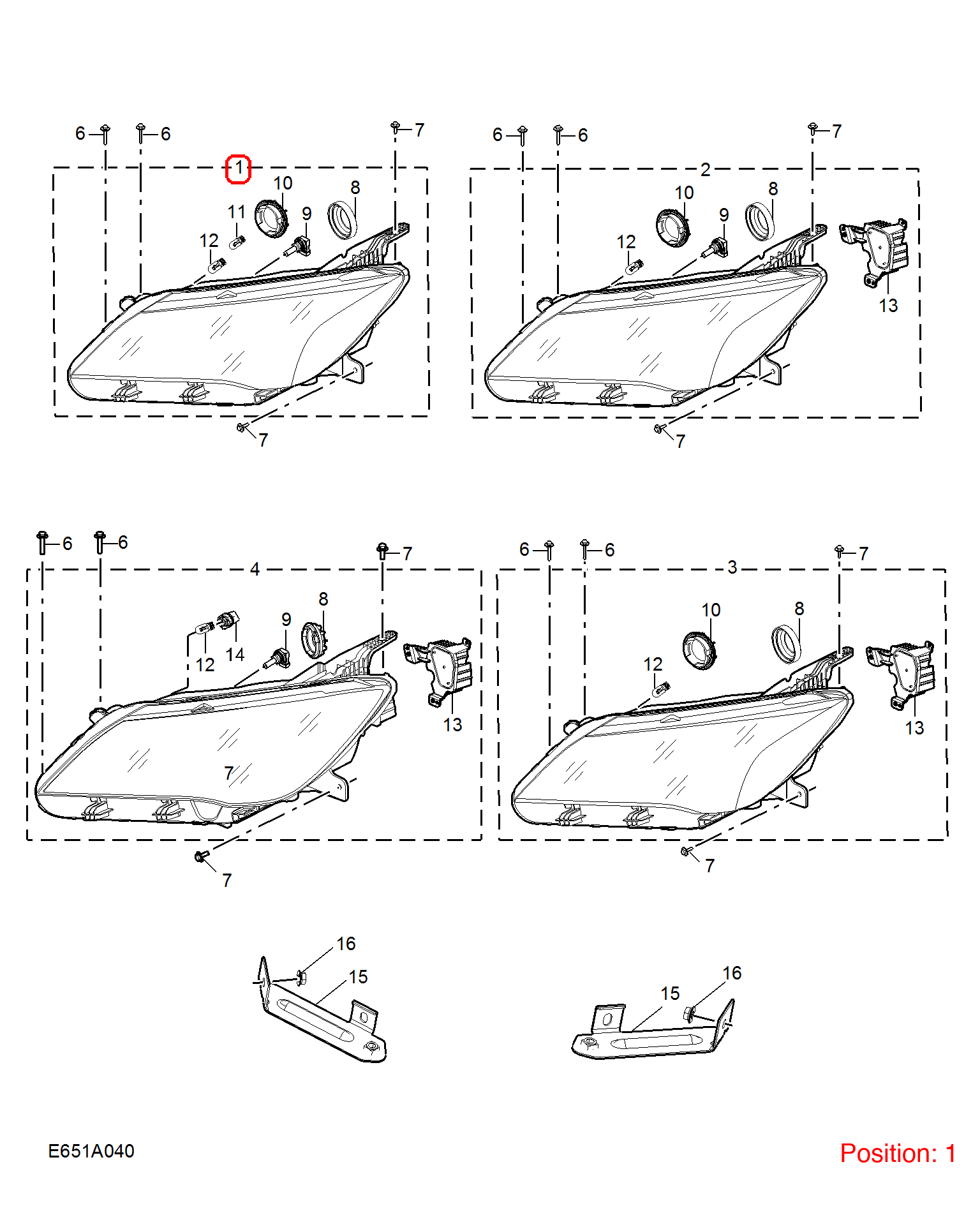 MG Headlight OEM 10707689 FOR MG5 10707689-MG_OEM