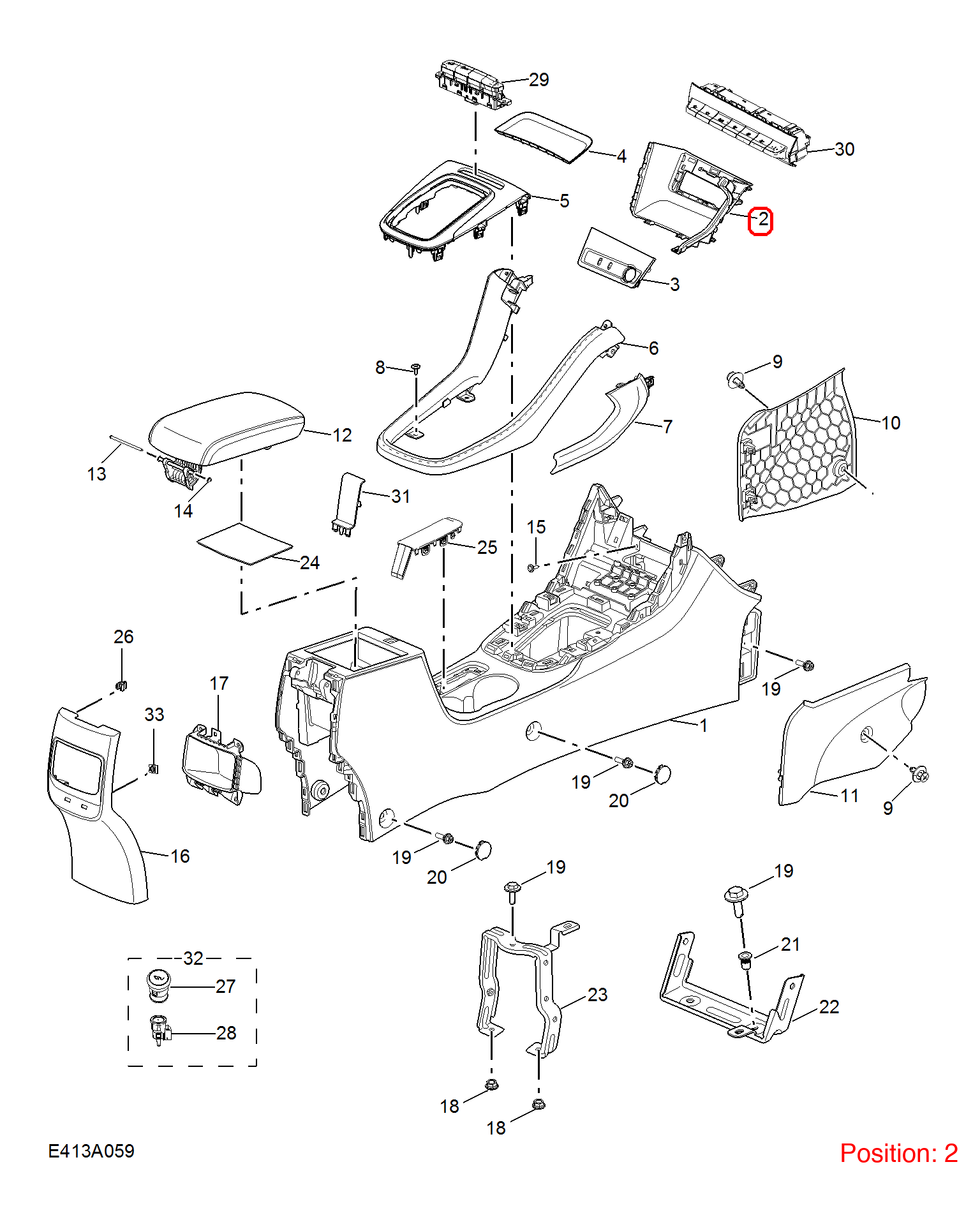 MG STORAGE COMPARTMENT OEM 10707722 FOR MG 10707722-MG_OEM