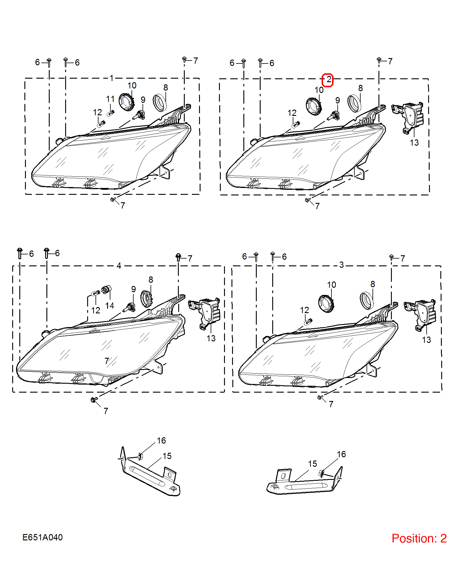 MG Headlight OEM 10708378 FOR MG5 10708378-MG_OEM