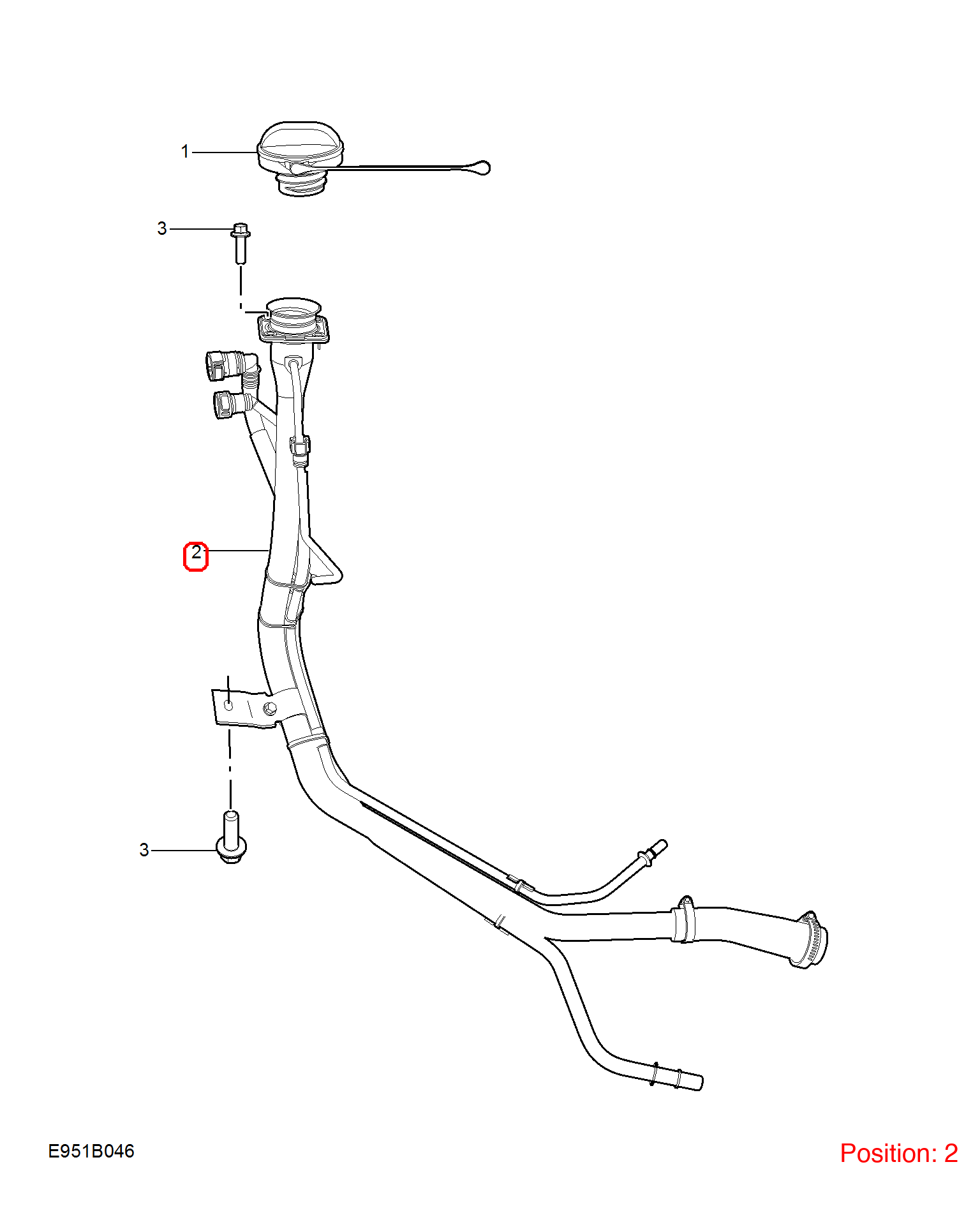 MG Fuel filling pipe OEM 10708687 FOR MG5 MG 10708687-MG_OEM