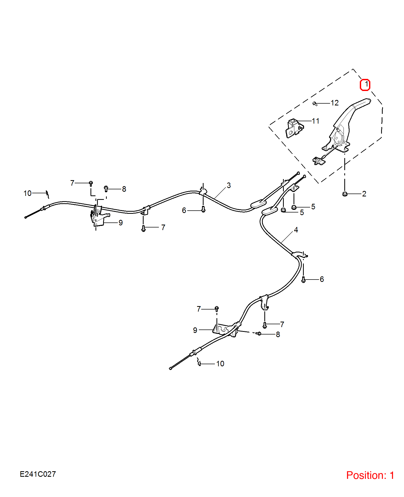 MG Handbrake lever OEM 10723303ASA FOR MG 10723303ASA-MG_OEM