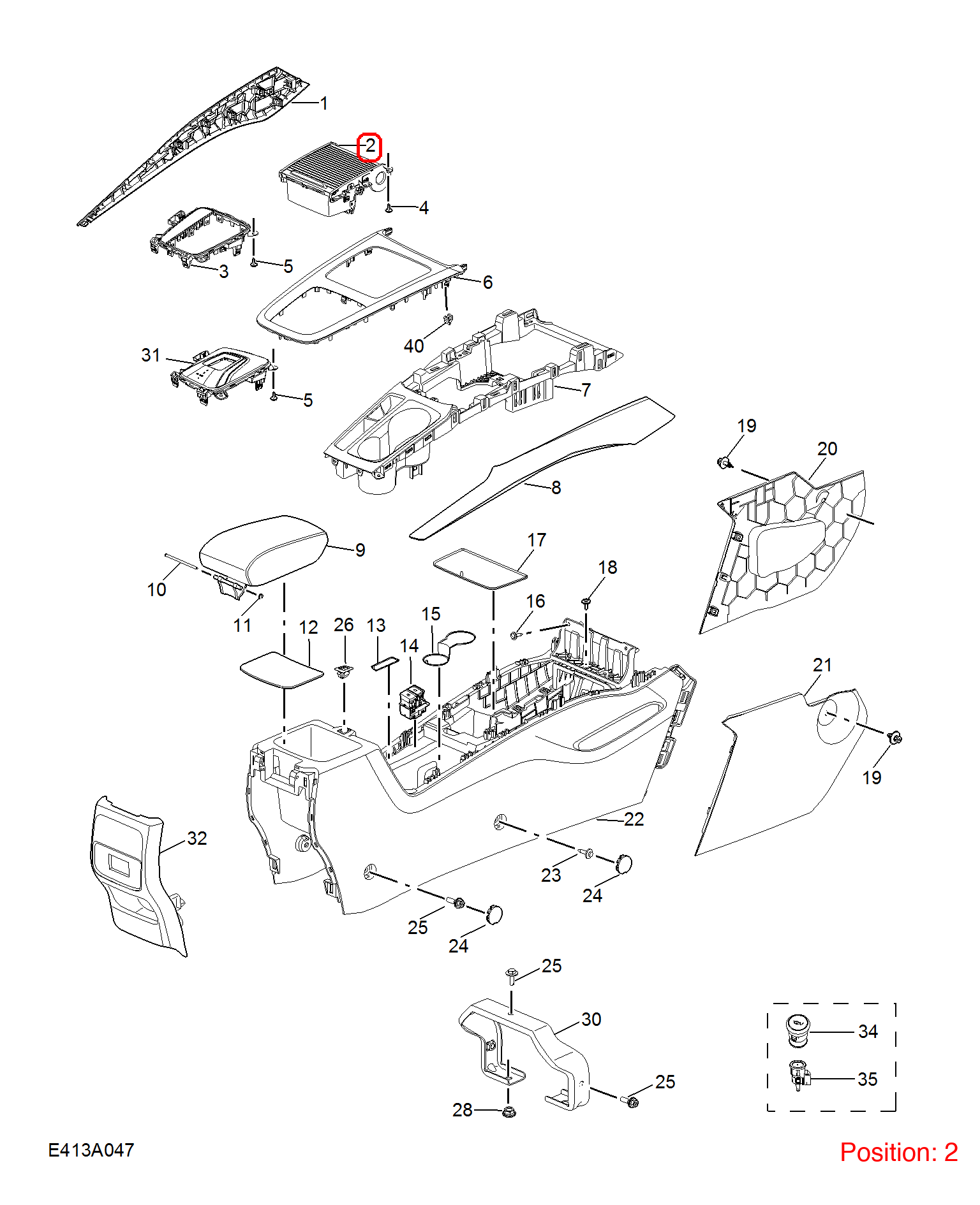 MG STORAGE COMPARTMENT OEM 10723397 FOR MG5 10723397-MG_OEM