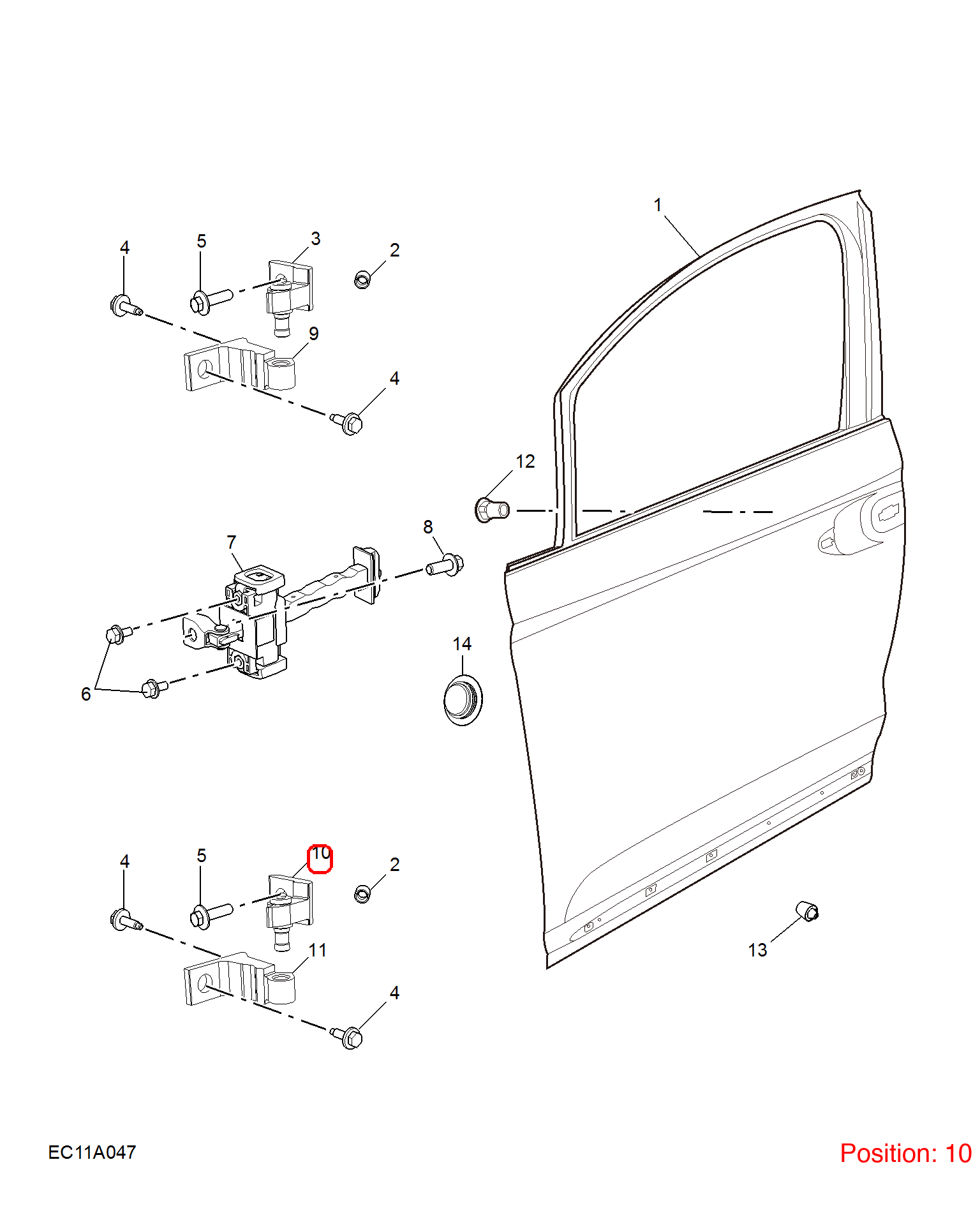 MG Door hinge OEM 10735416SEPP FOR RX5 MG 10735416SEPP-MG_OEM