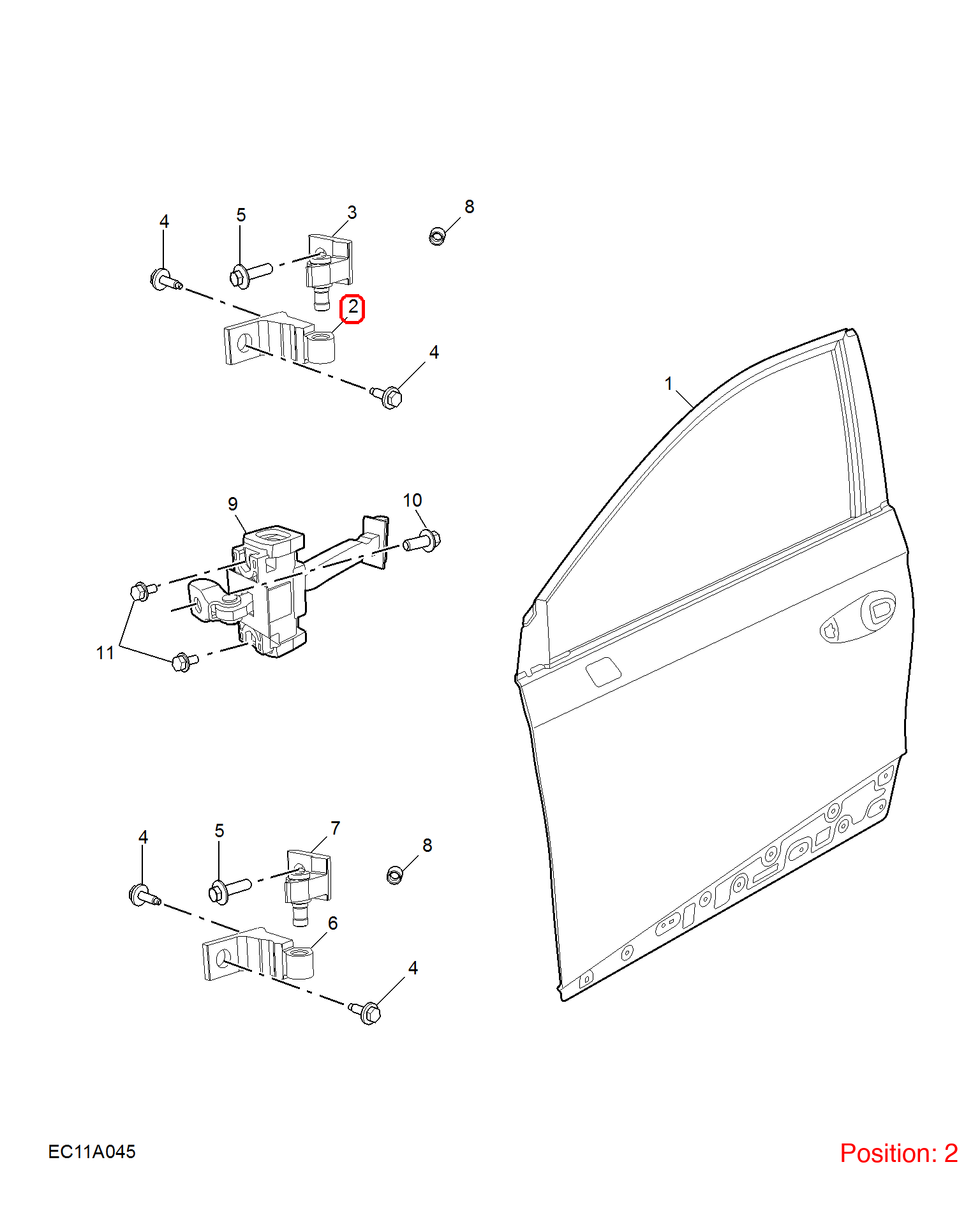 MG Door hinge OEM 10735417SEPP FOR RX5 MG MG5 10735417SEPP-MG_OEM