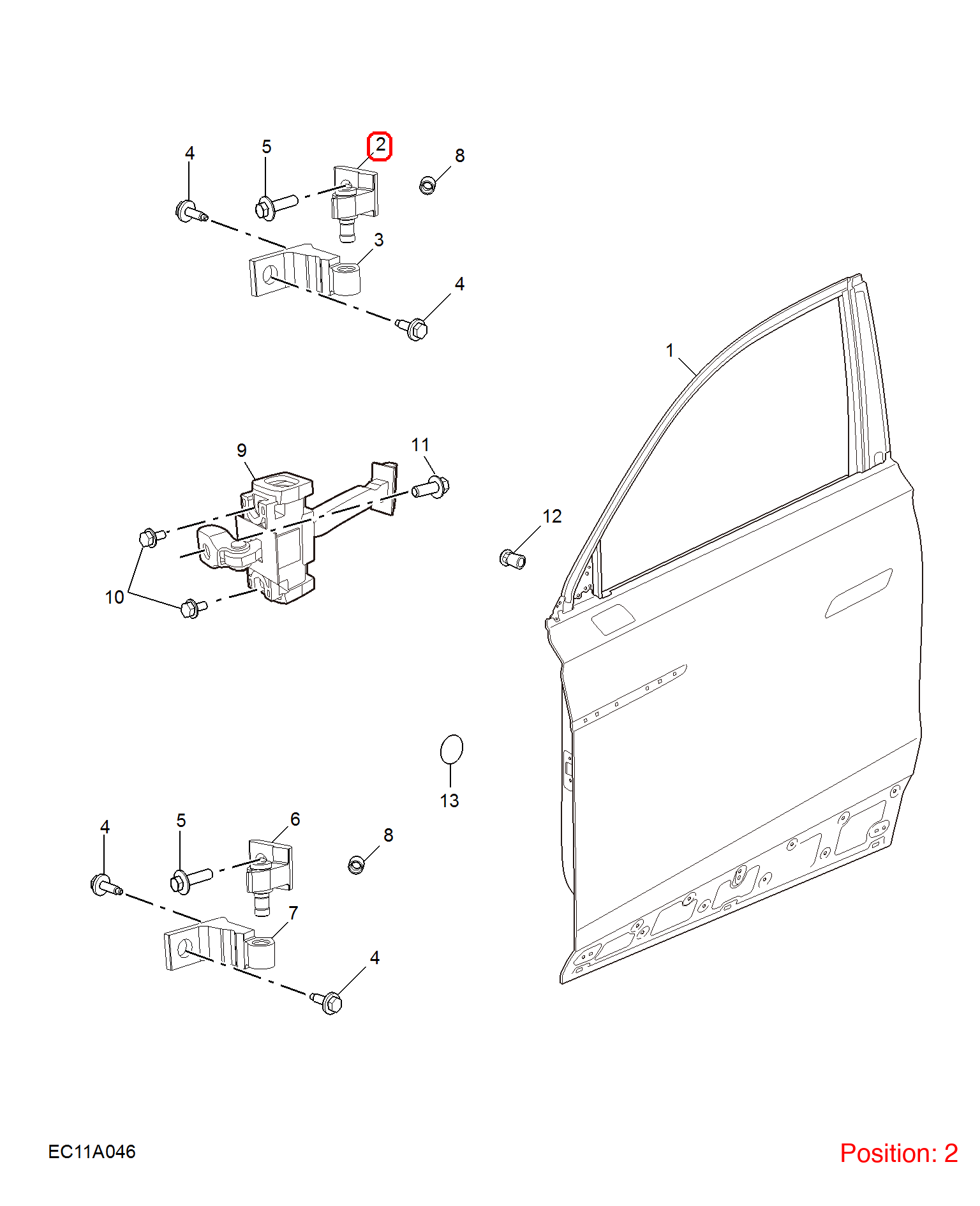 MG Door hinge OEM 10735420SEPP FOR RX5 MG MG5 10735420SEPP-MG_OEM