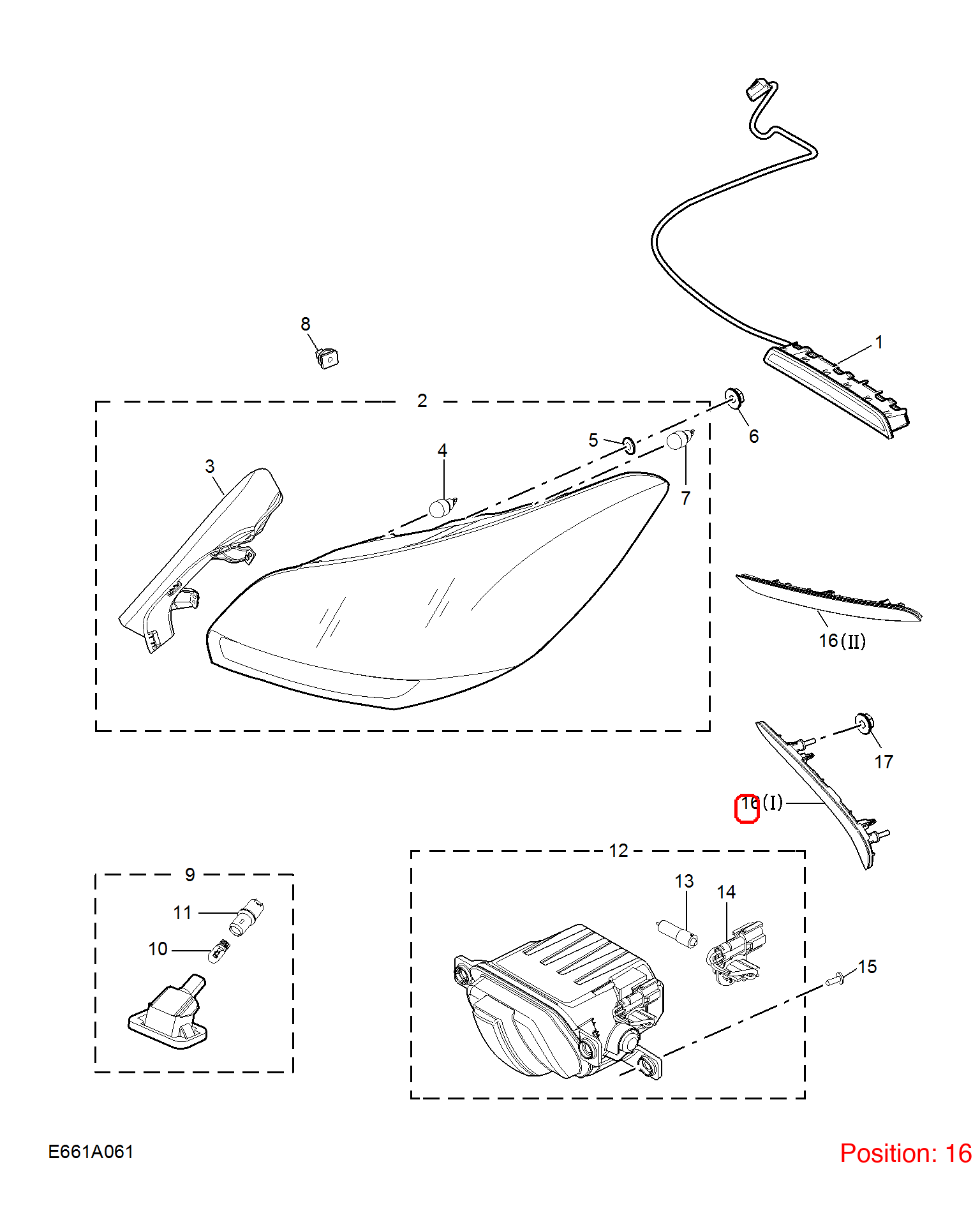MG Bumper lights OEM 10744123 FOR MG 10744123-MG_OEM