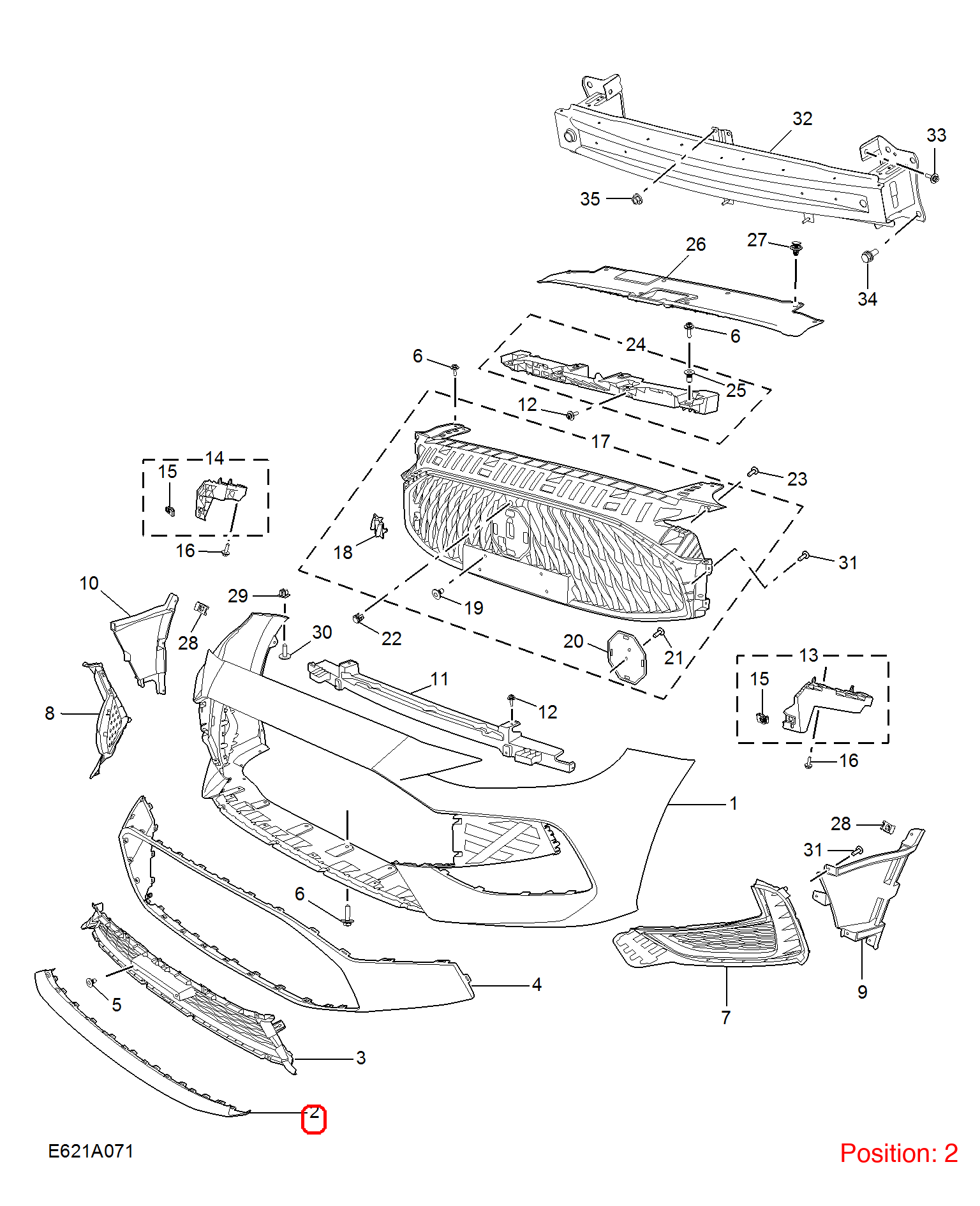 MG Bumper Diffuser OEM 10745963 FOR MG 10745963-MG_OEM