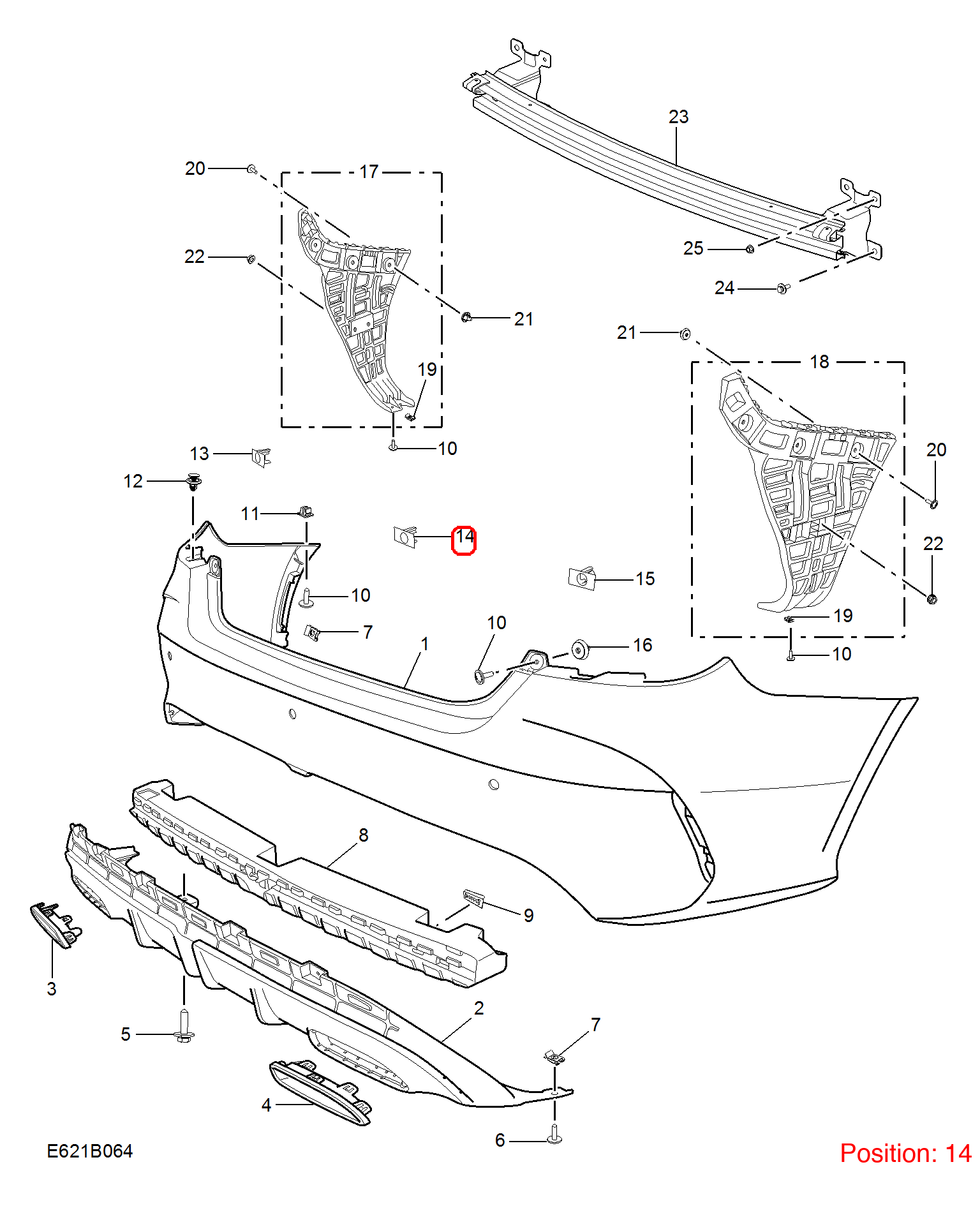 MG Reverse radar bracket OEM 10745976 FOR MG 10745976-MG_OEM