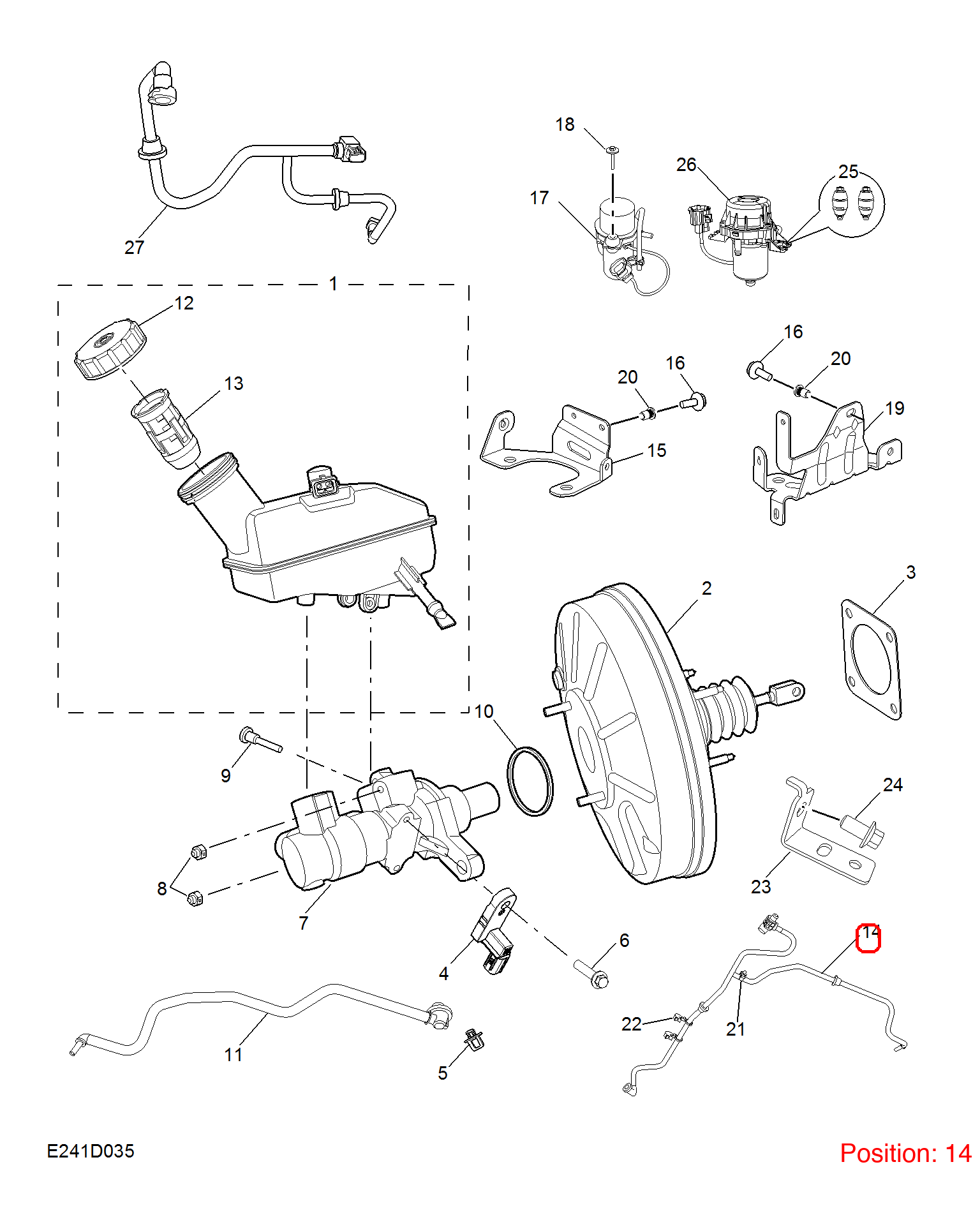 MG Brake vacuum hose OEM 10746984 FOR MG5 MG 10746984-MG_OEM