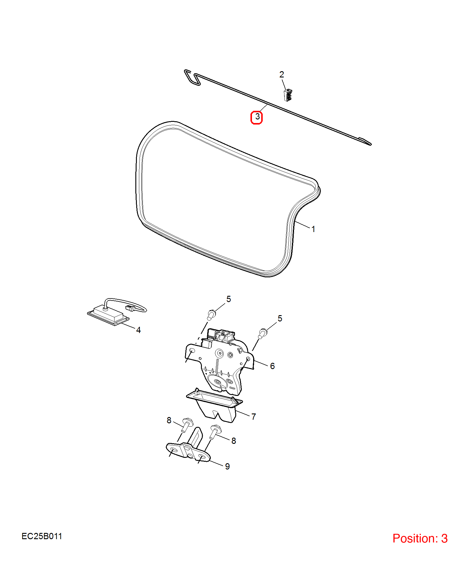 MG Tailgate spring OEM 10747275 FOR MG 10747275-MG_OEM