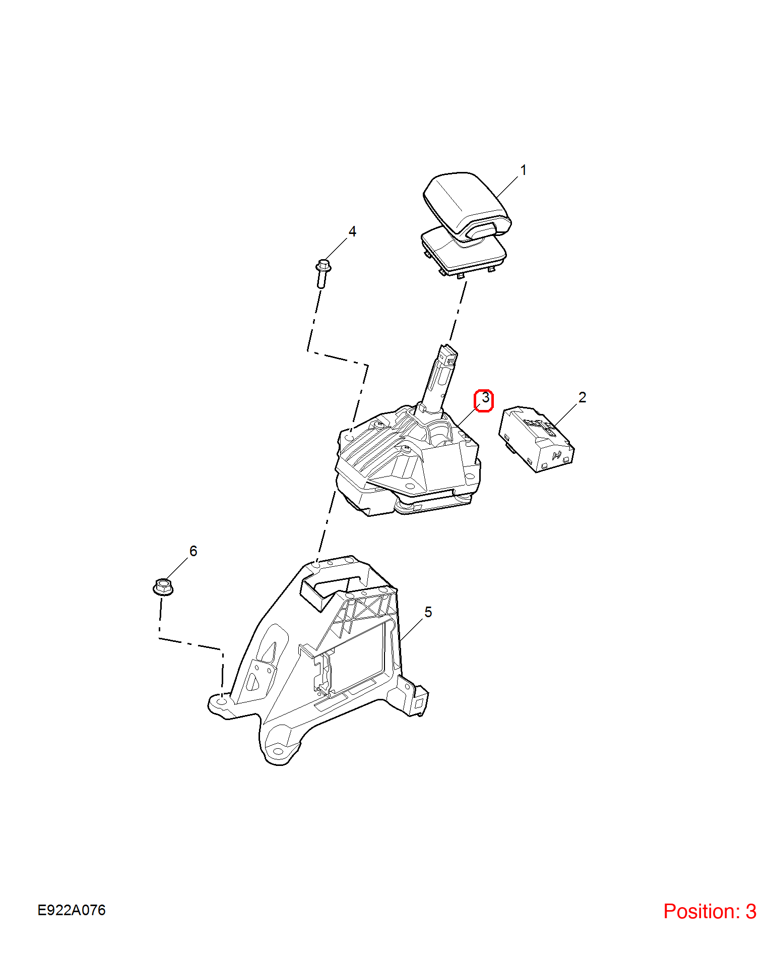 MG Gear shift lever OEM 10748780 FOR MG5 10748780-MG_OEM