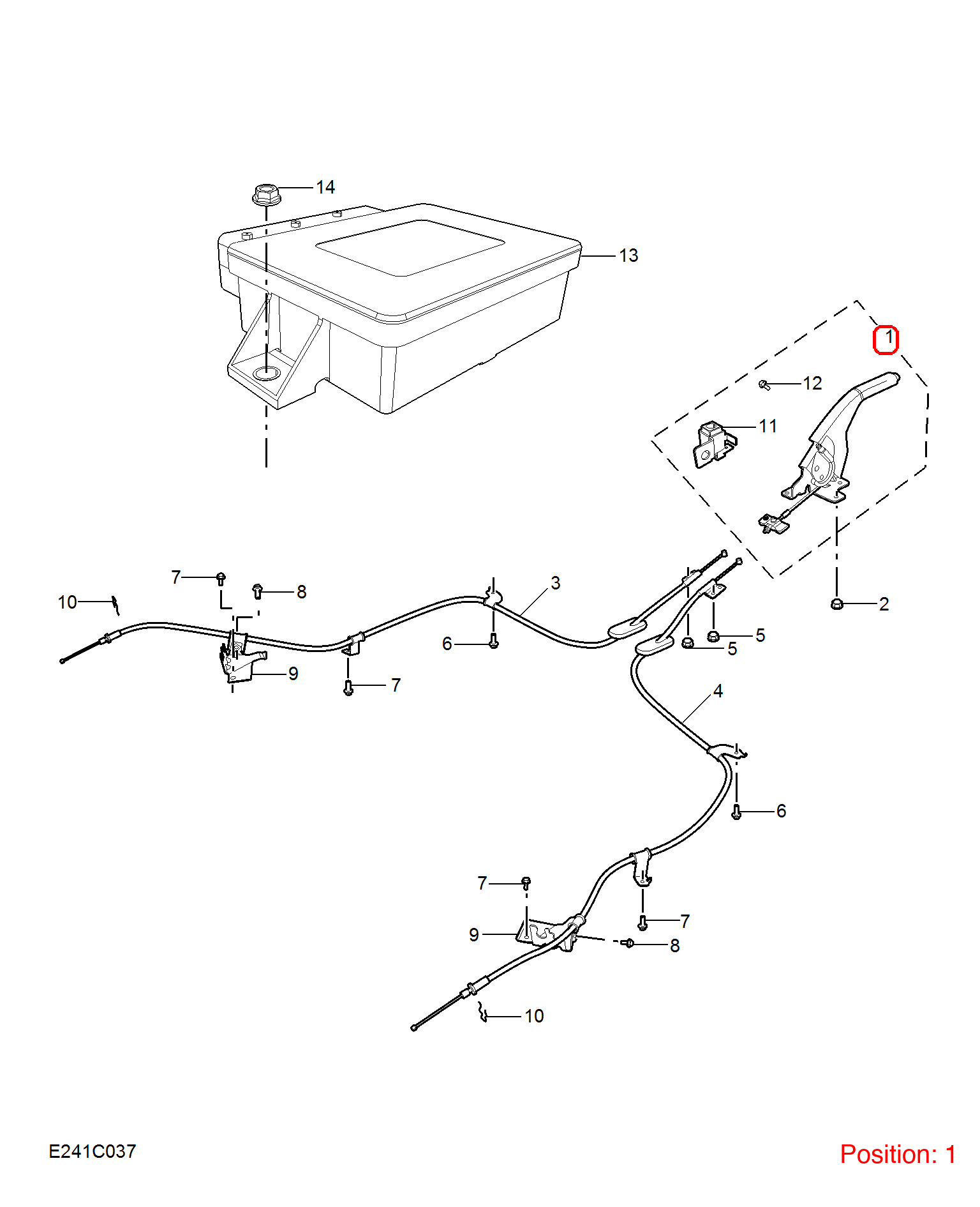 MG Handbrake lever OEM 10750605ASA FOR MG 10750605ASA-MG_OEM