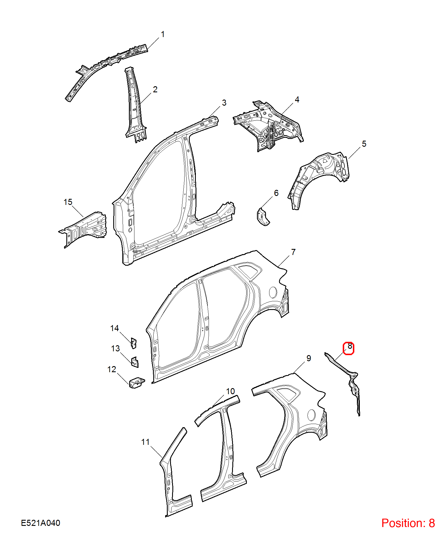 MG Rear taillight sand plate OEM 10751631SEPP FOR MG 10751631SEPP-MG_OEM