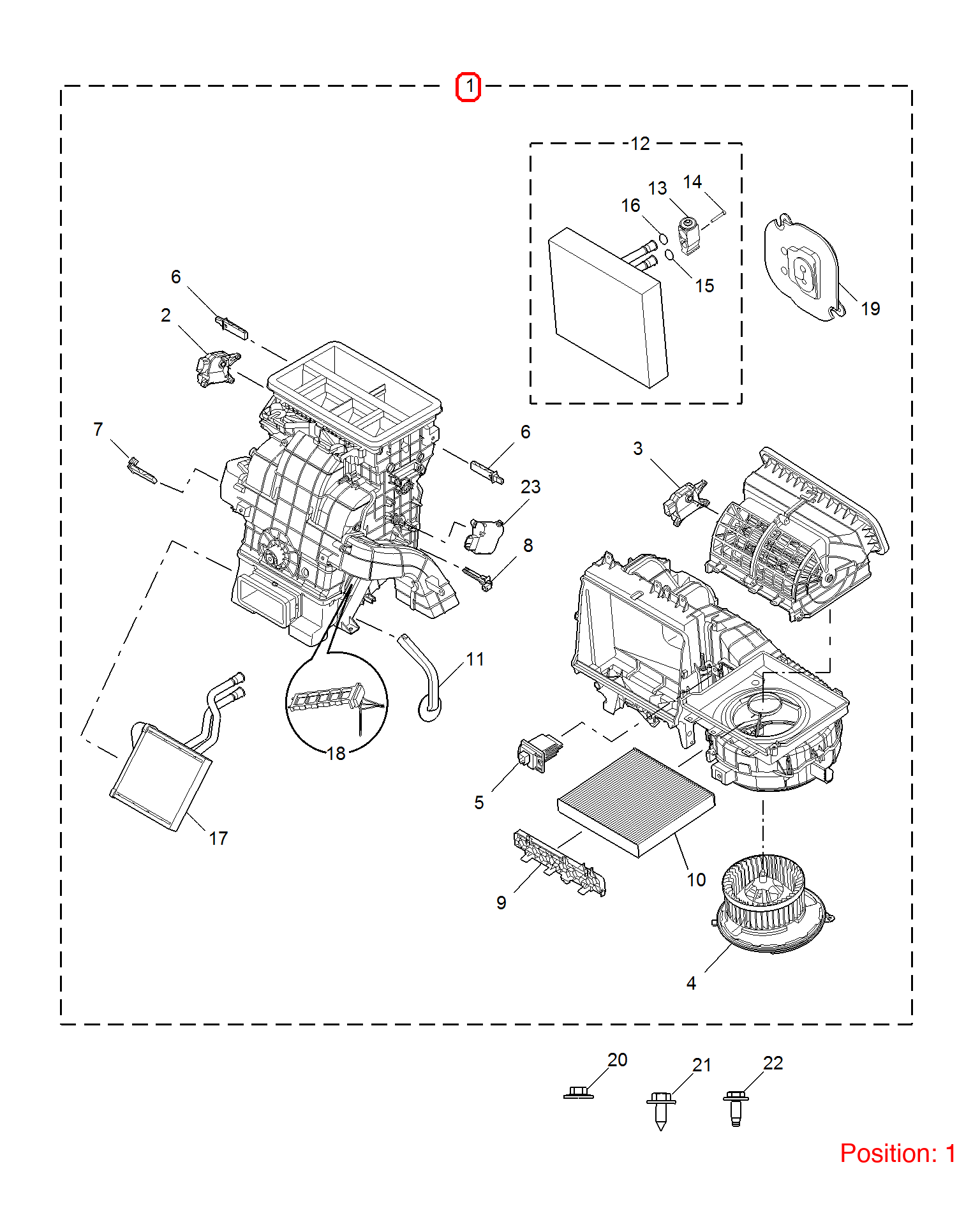 MG Evaporator assembly OEM 10761434 FOR MG6 10761434-MG_OEM
