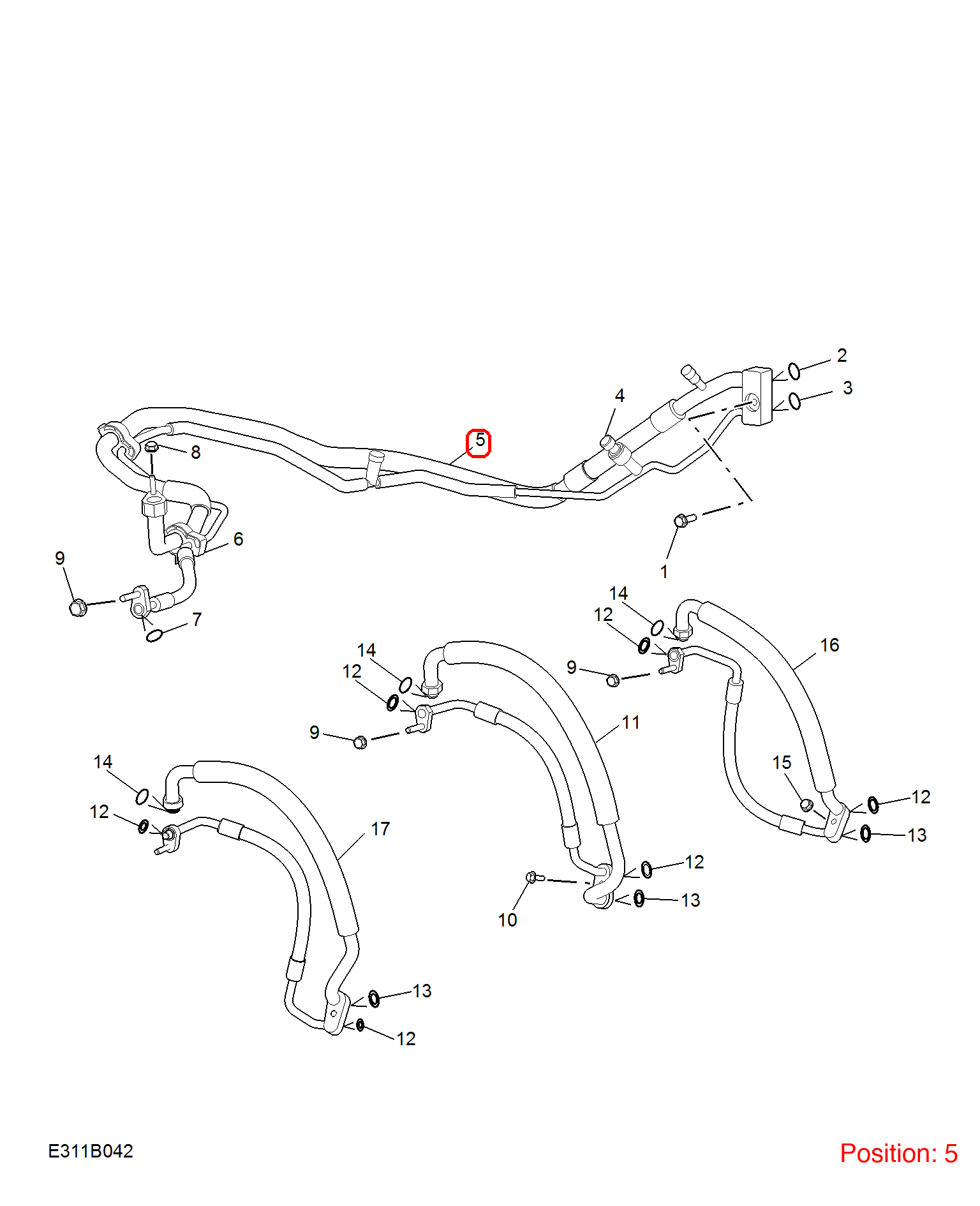 MG A/C Refrigerant Suction Hose OEM 10765756 FOR MG 10765756-MG_OEM