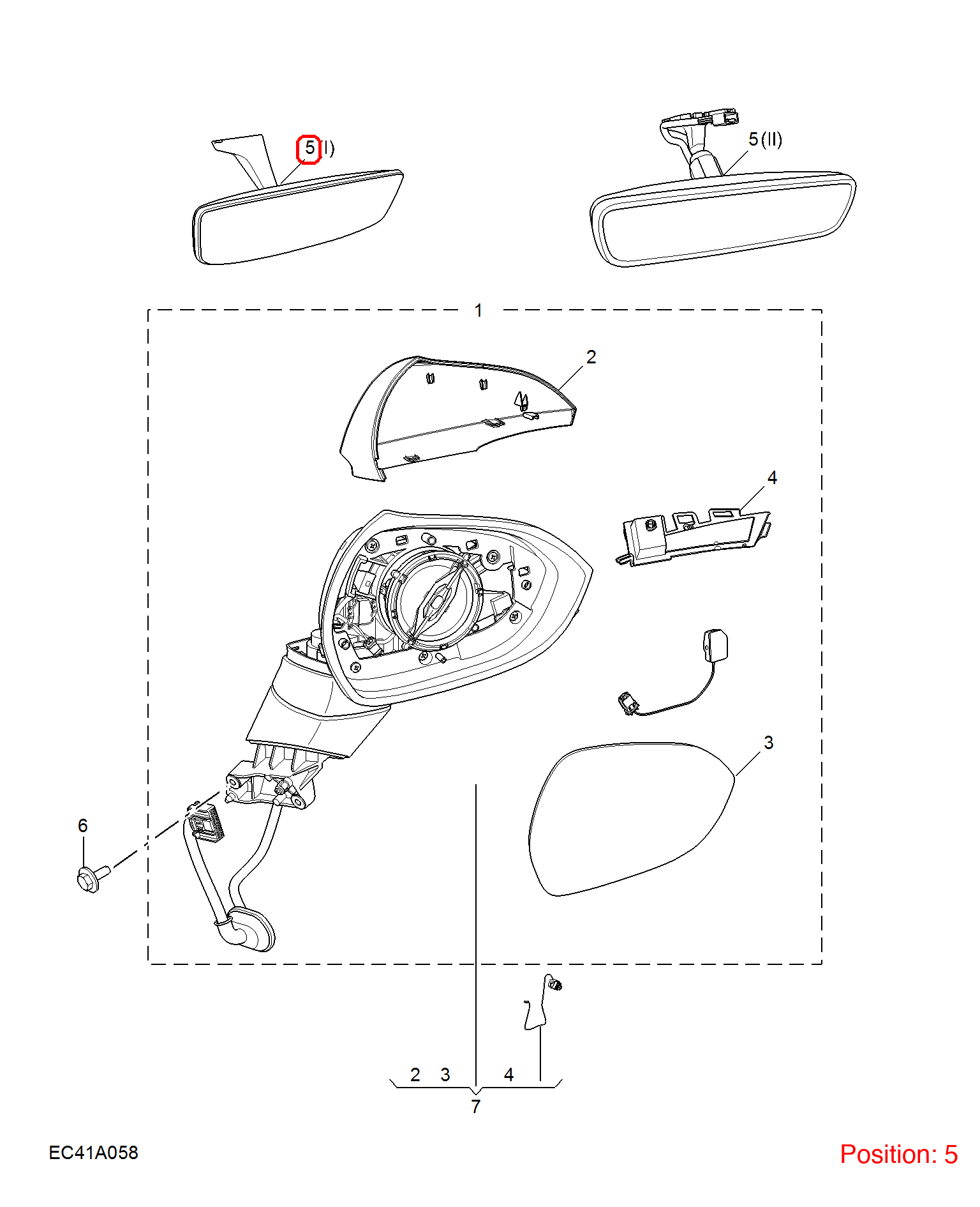 MG Interior mirror OEM 10766063 FOR MG MG5 10766063-MG_OEM