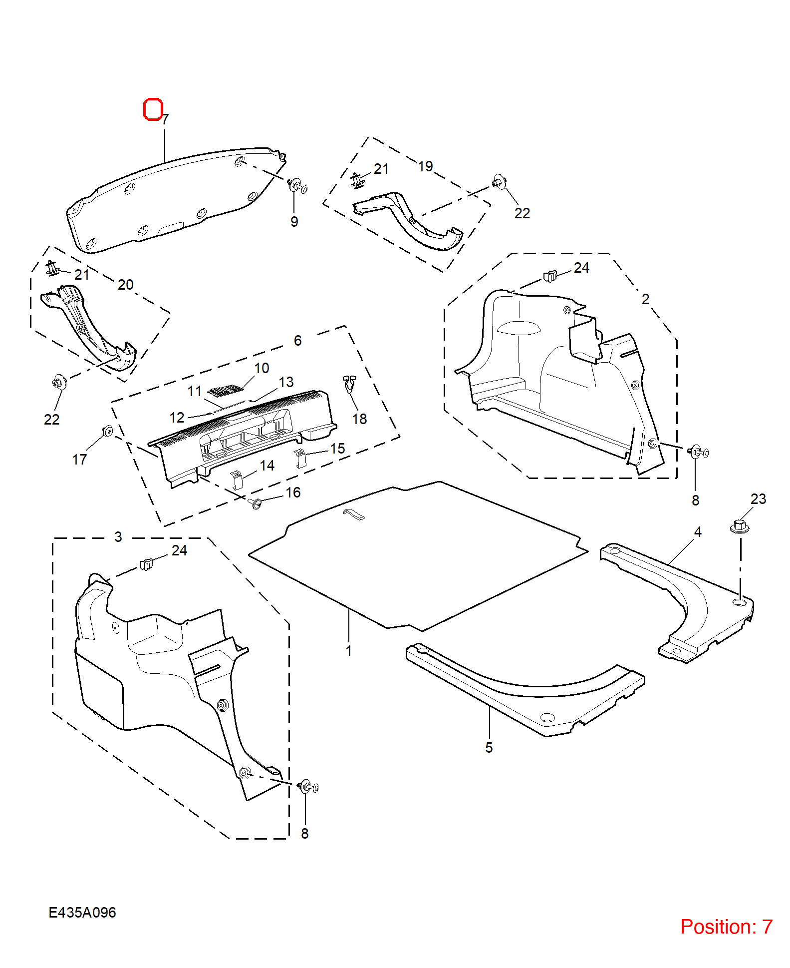 MG Tailgate trim panel OEM 10767504 FOR MG 10767504-MG_OEM