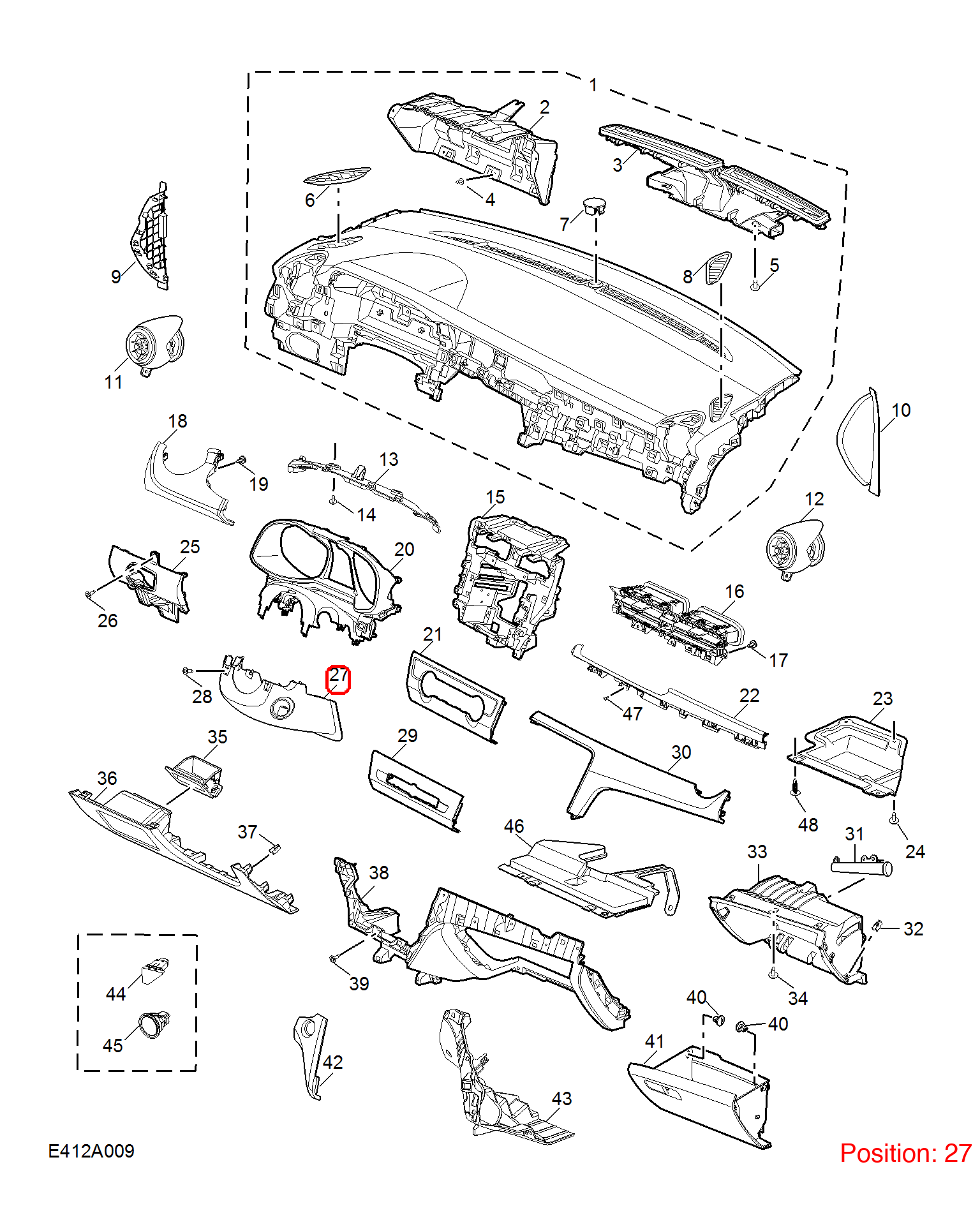 MG Steering column trim panel OEM 10774875 FOR MG6 10774875-MG_OEM
