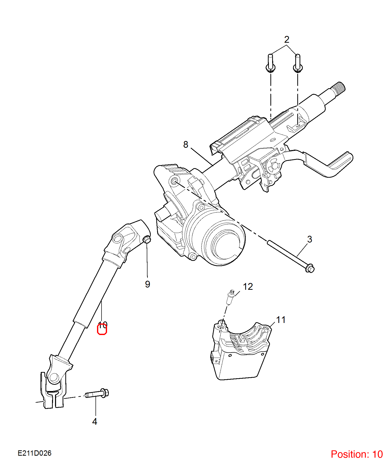MG Steering Shaft Universal Joint OEM 10779456 FOR MG6 10779456-MG_OEM