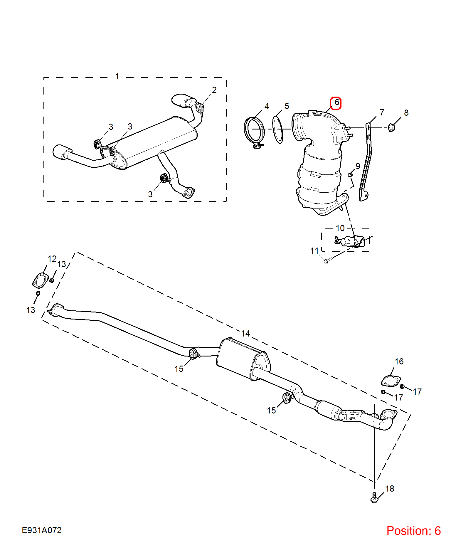 MG Three-way catalytic converter OEM 10786833 FOR MG 10786833-MG_OEM