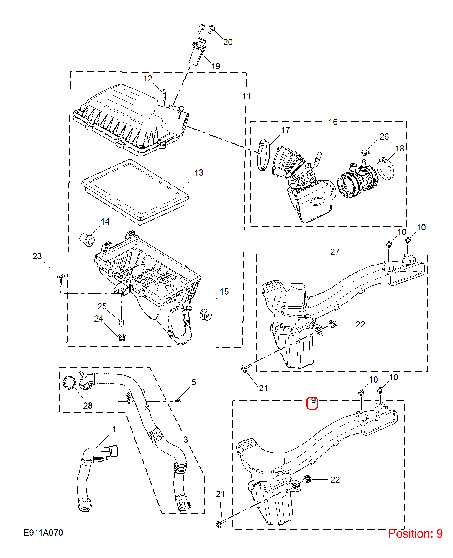 MG Air Intake Hose OEM 10788641 FOR MG5 10788641-MG_OEM