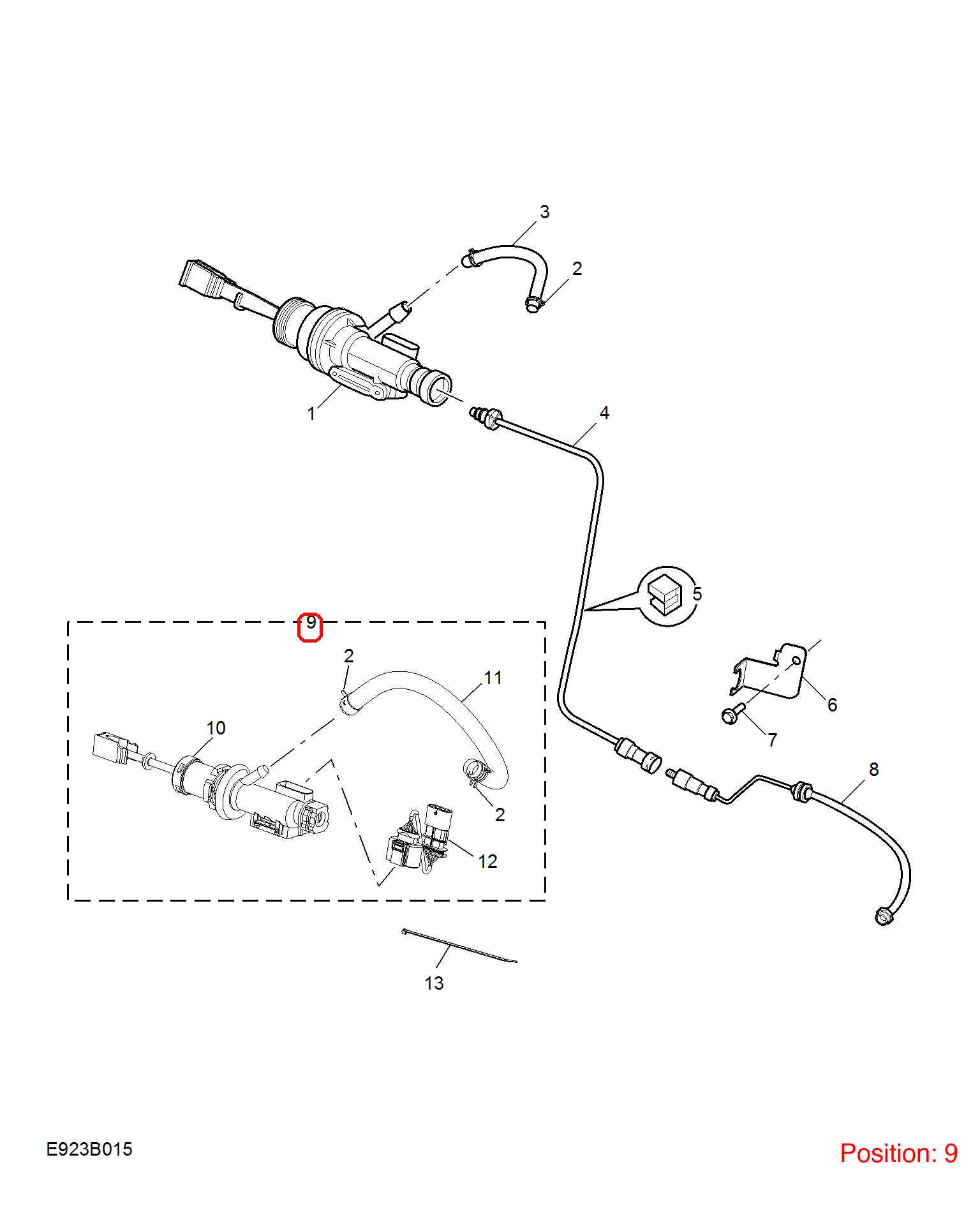 MG Clutch master cylinder OEM 10791876 FOR MG RX5 10791876-MG_OEM