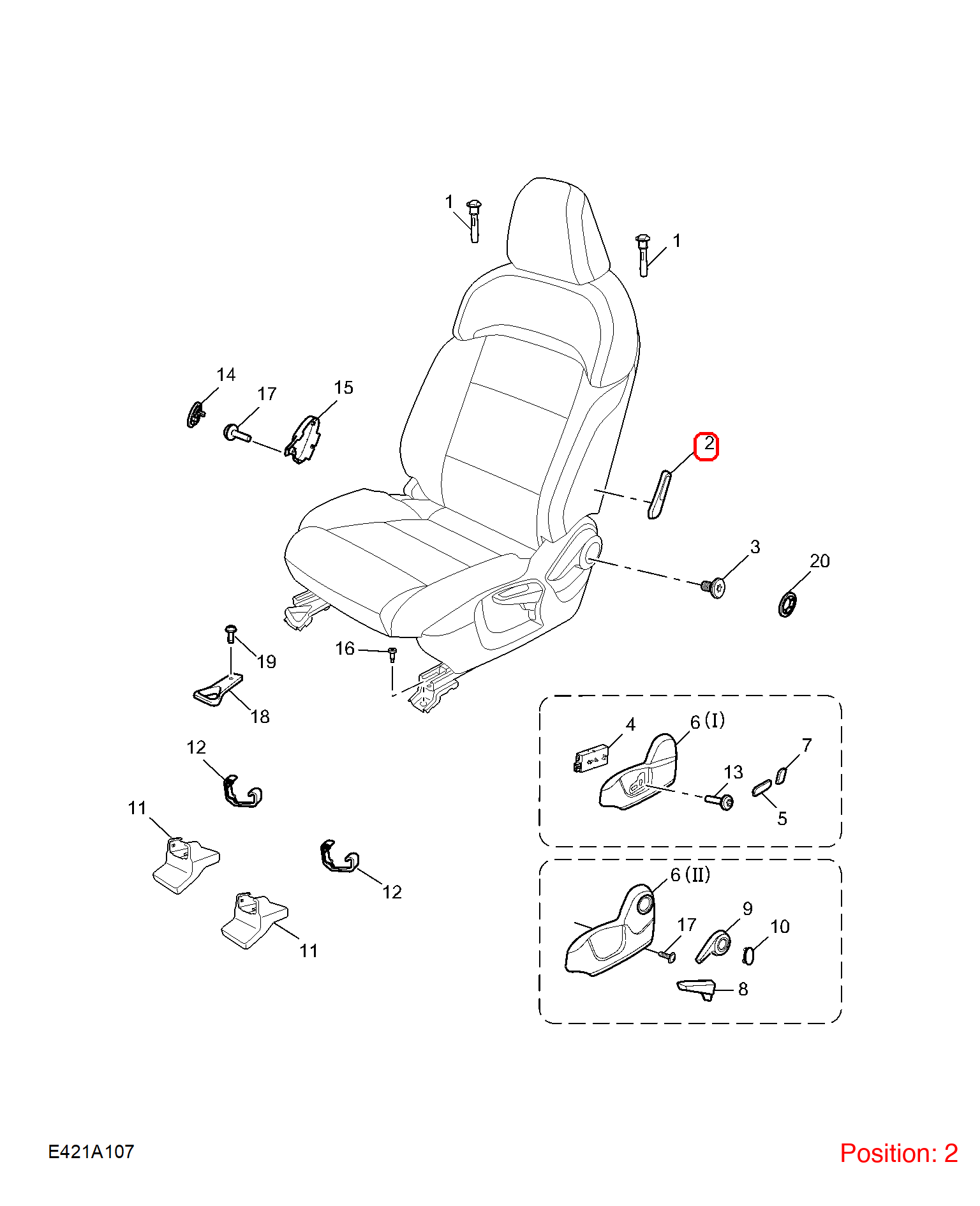 MG Seat adjustment handle OEM 10794257PHD FOR MG 10794257PHD-MG_OEM