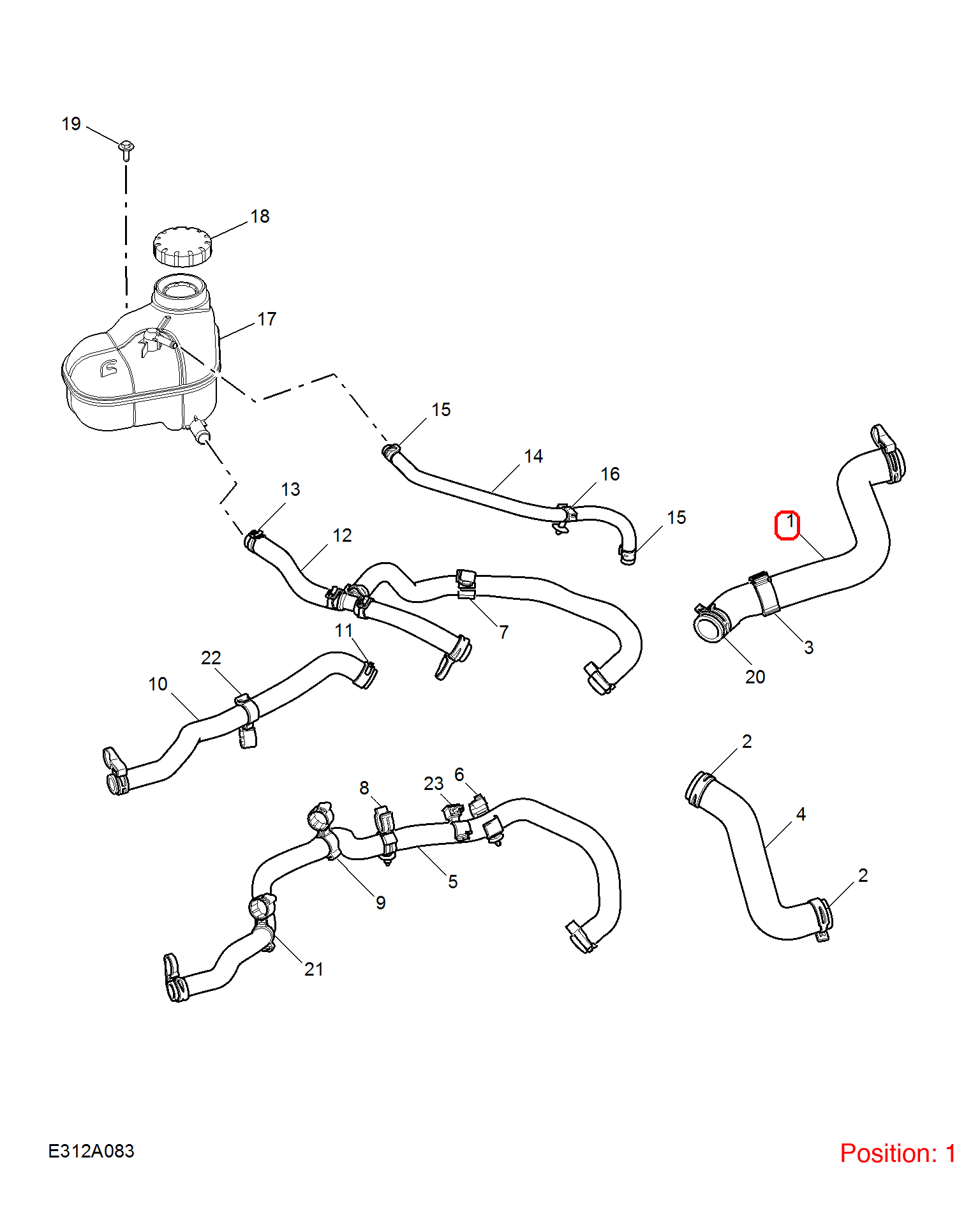 MG Water pipe OEM 10805640 FOR MG5 MG 10805640-MG_OEM