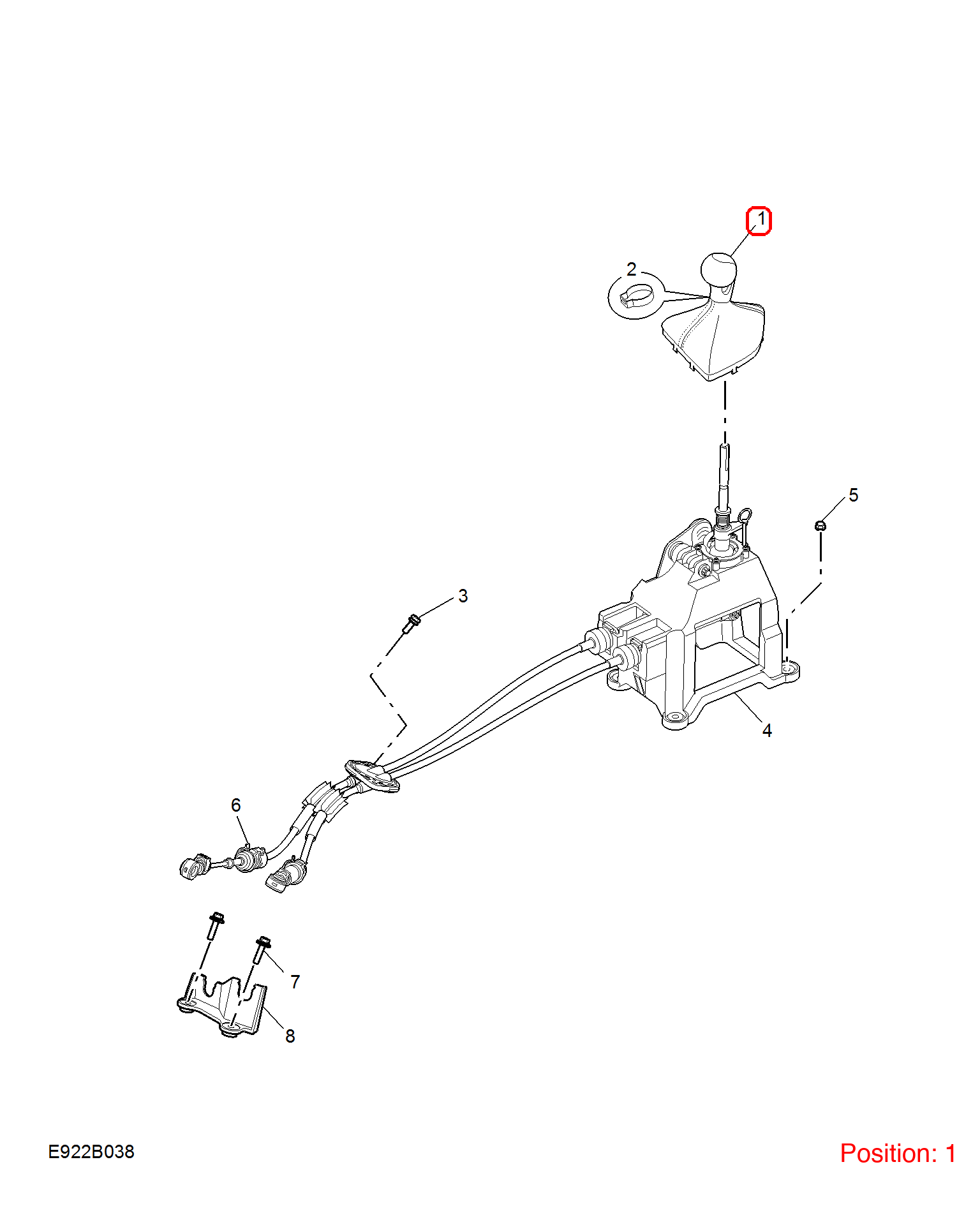 MG Gear shift lever ball head OEM 10809061 FOR MG5 10809061-MG_OEM