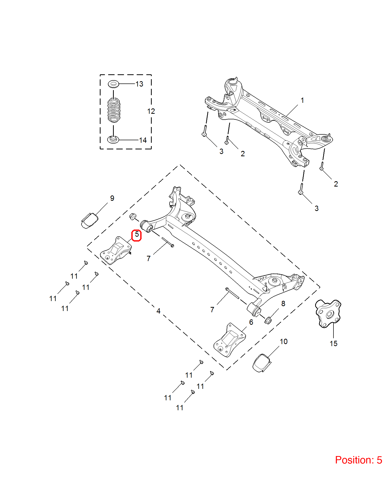 MG Rear axle bracket OEM 10815793 FOR MG5 MG 10815793-MG_OEM