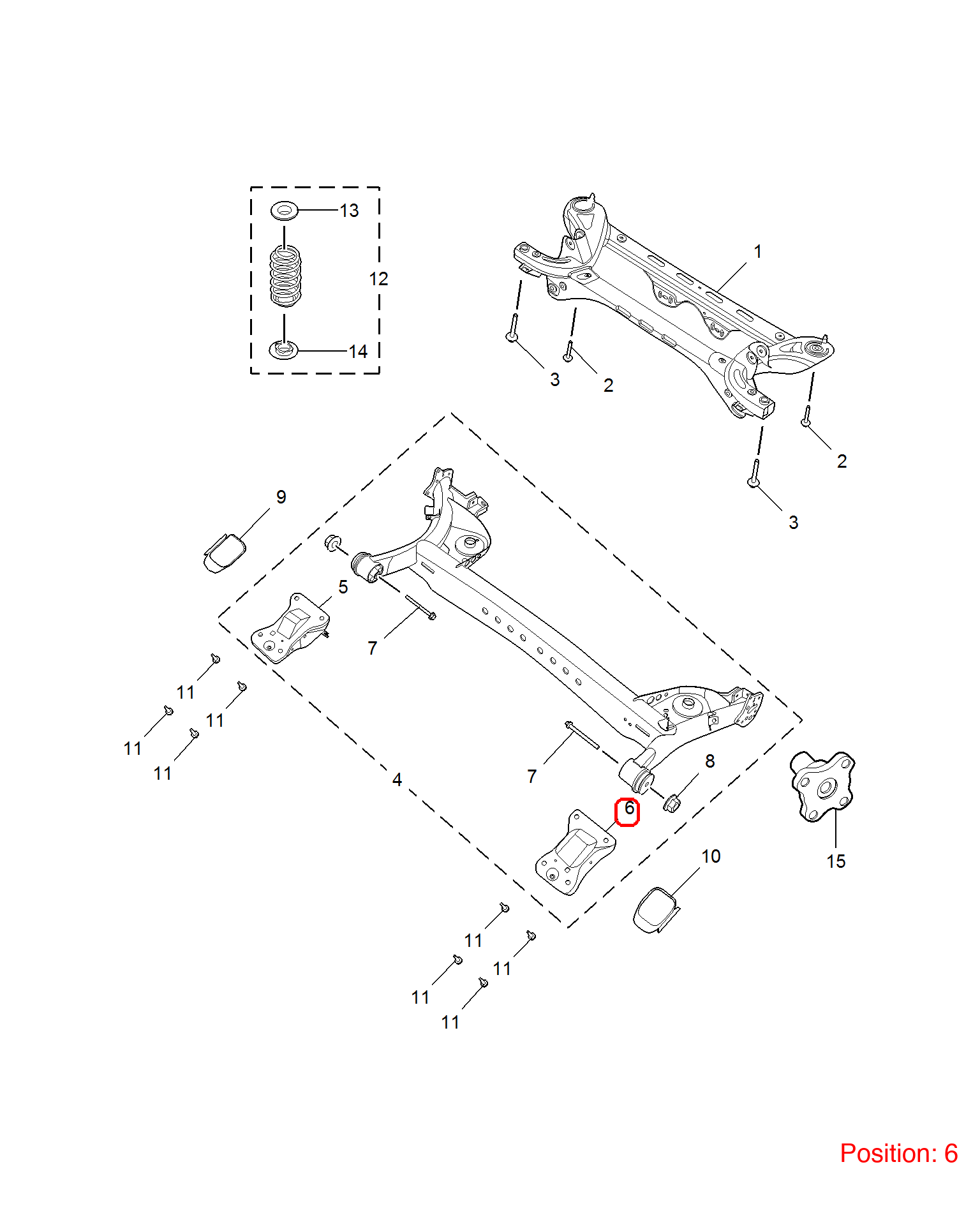 MG Rear axle bracket OEM 10815808 FOR MG5 MG MG6 10815808-MG_OEM