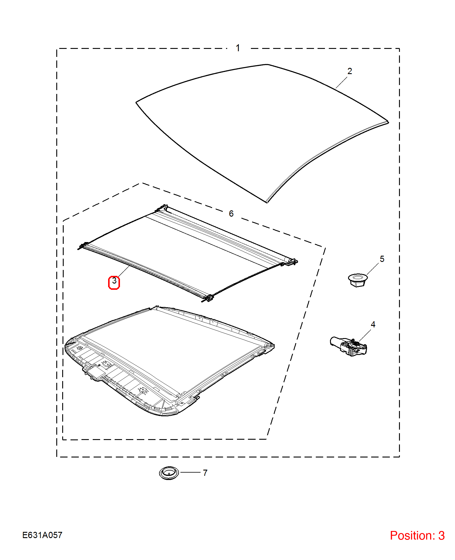 MG Sunroof sunshade OEM 10816004NBC FOR MG 10816004NBC-MG_OEM
