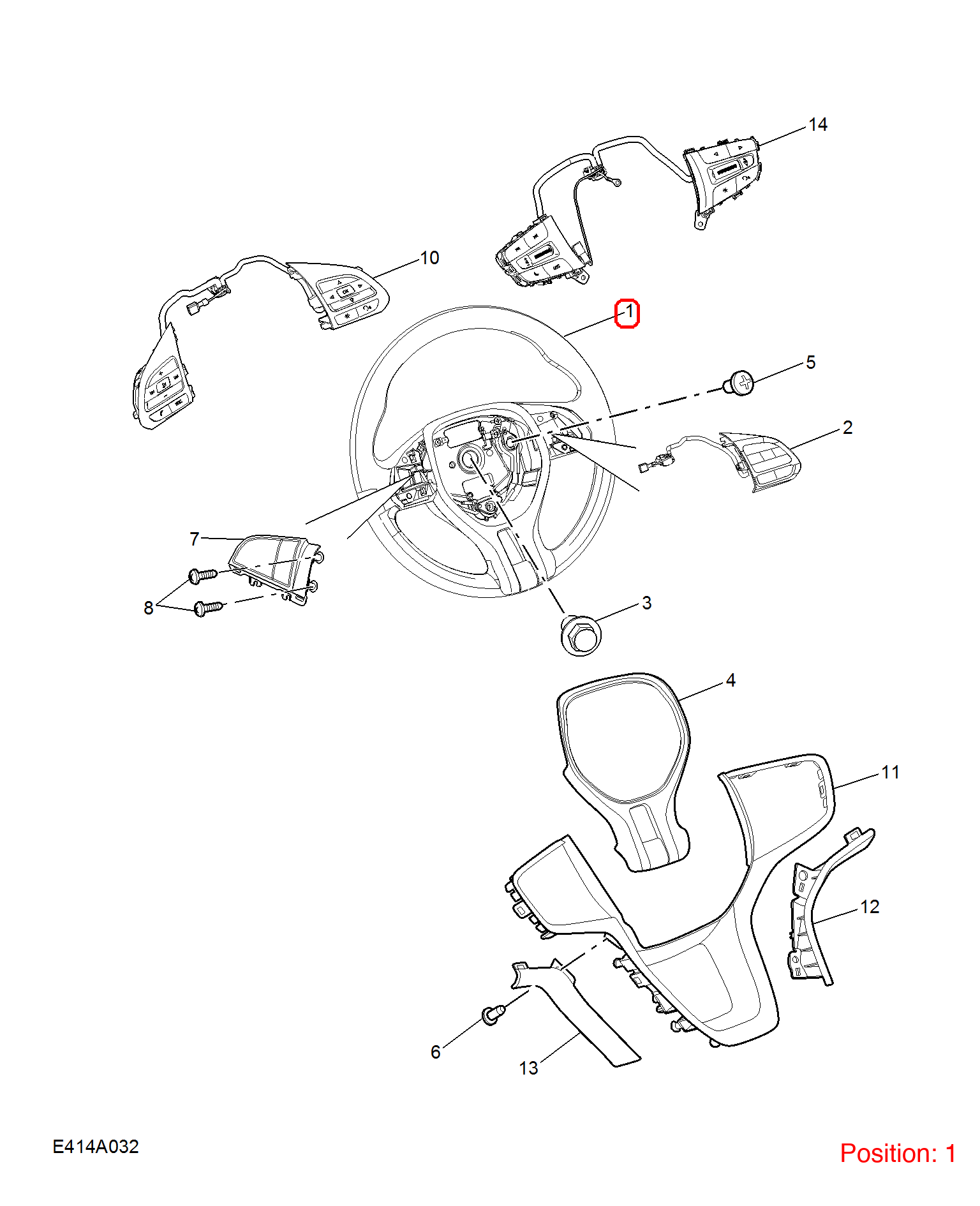 MG Steering wheel OEM 10817093 FOR MG5 10817093-MG_OEM
