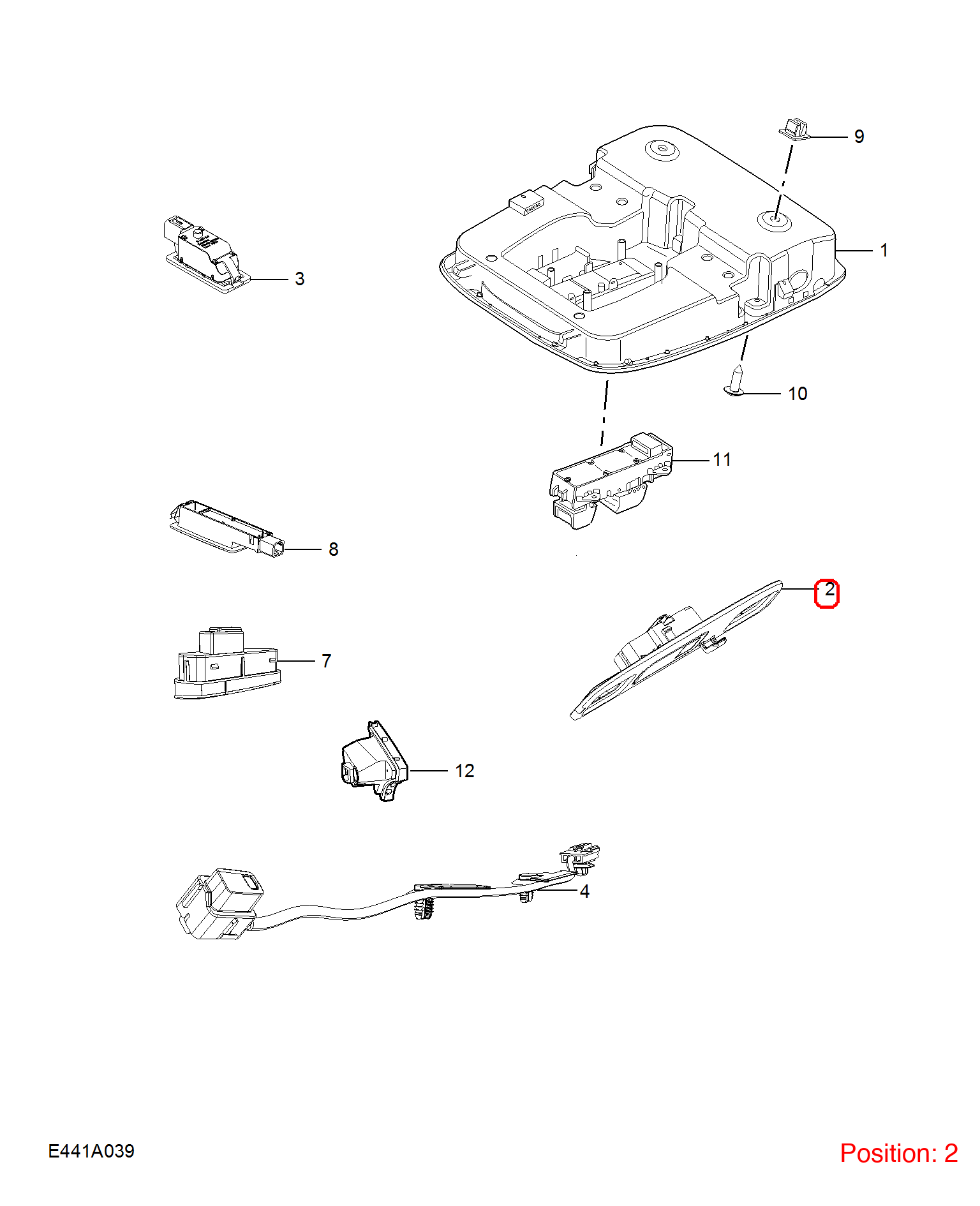MG Reading light OEM 10817419PMC FOR MG 10817419PMC-MG_OEM