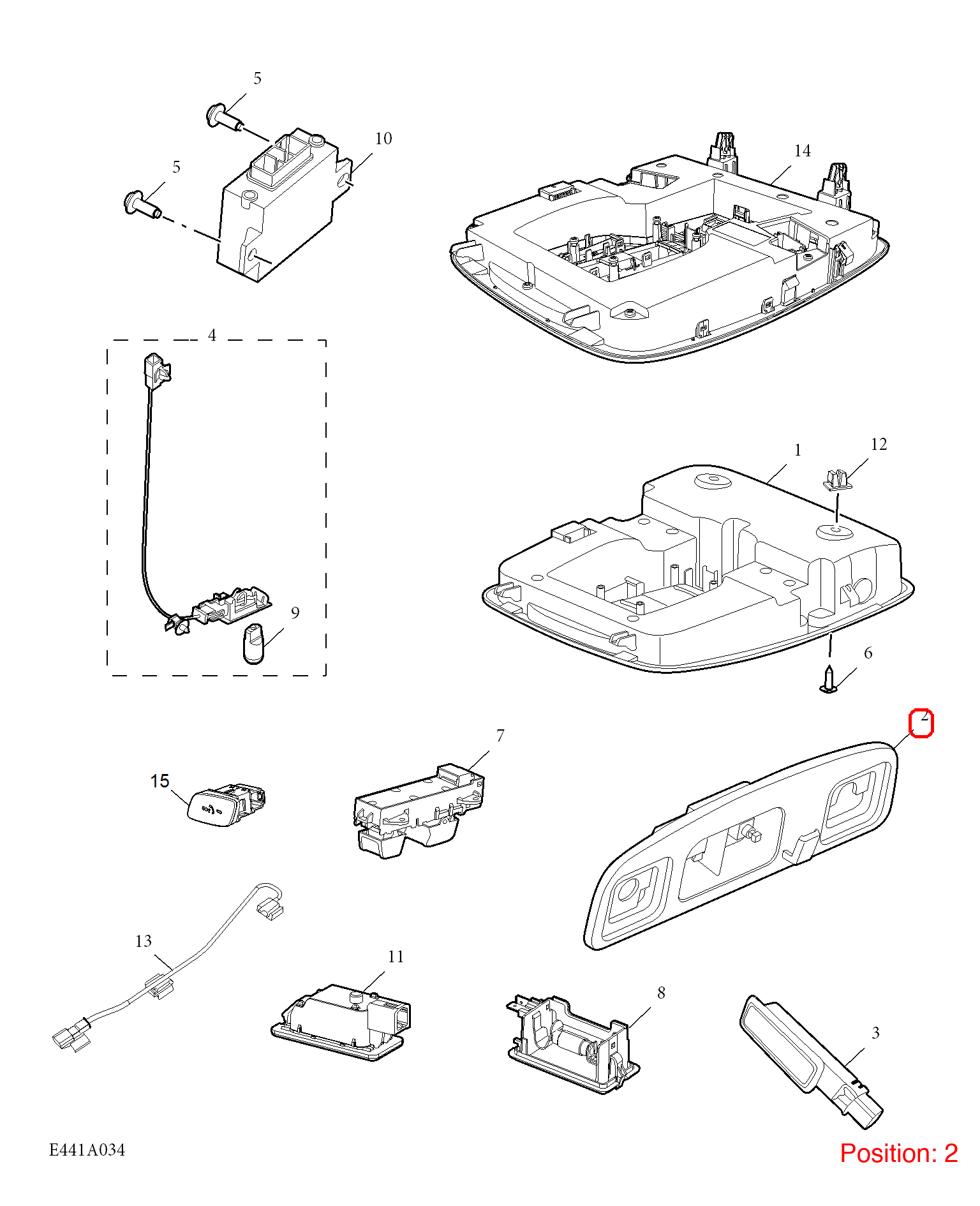 MG Reading light OEM 10818033PMC FOR MG 10818033PMC-MG_OEM
