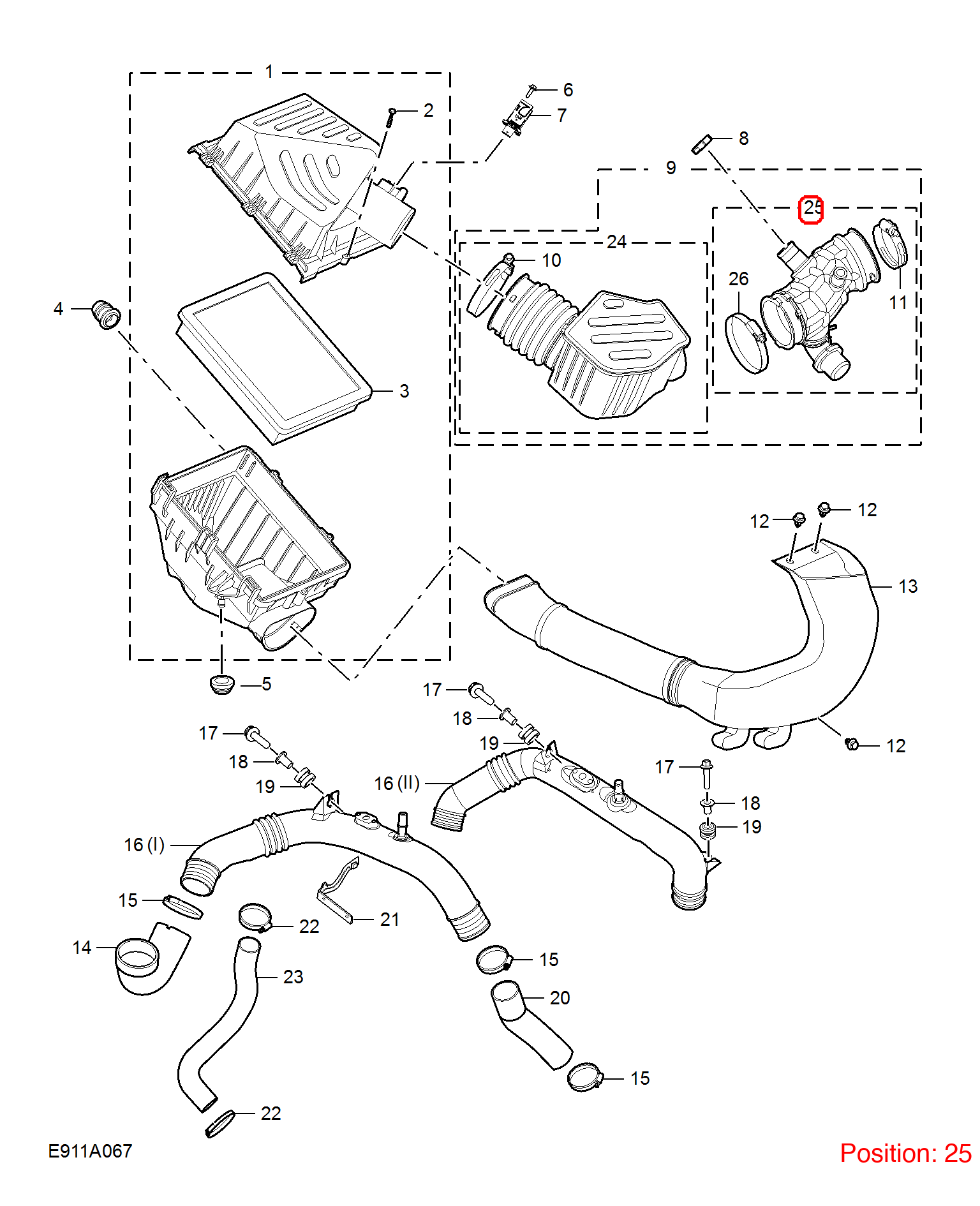 MG Air Intake Hose OEM 10818126 FOR MG 10818126-MG_OEM