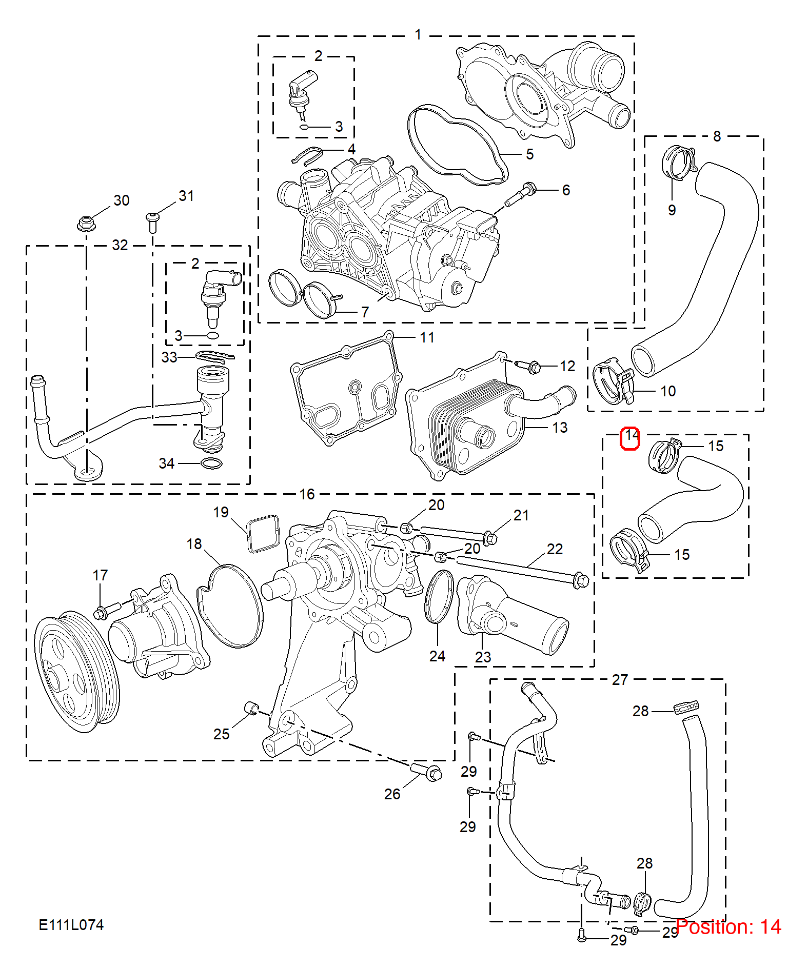 MG Engine Radiator Water Hose OEM 10819013 FOR MG5 10819013-MG_OEM