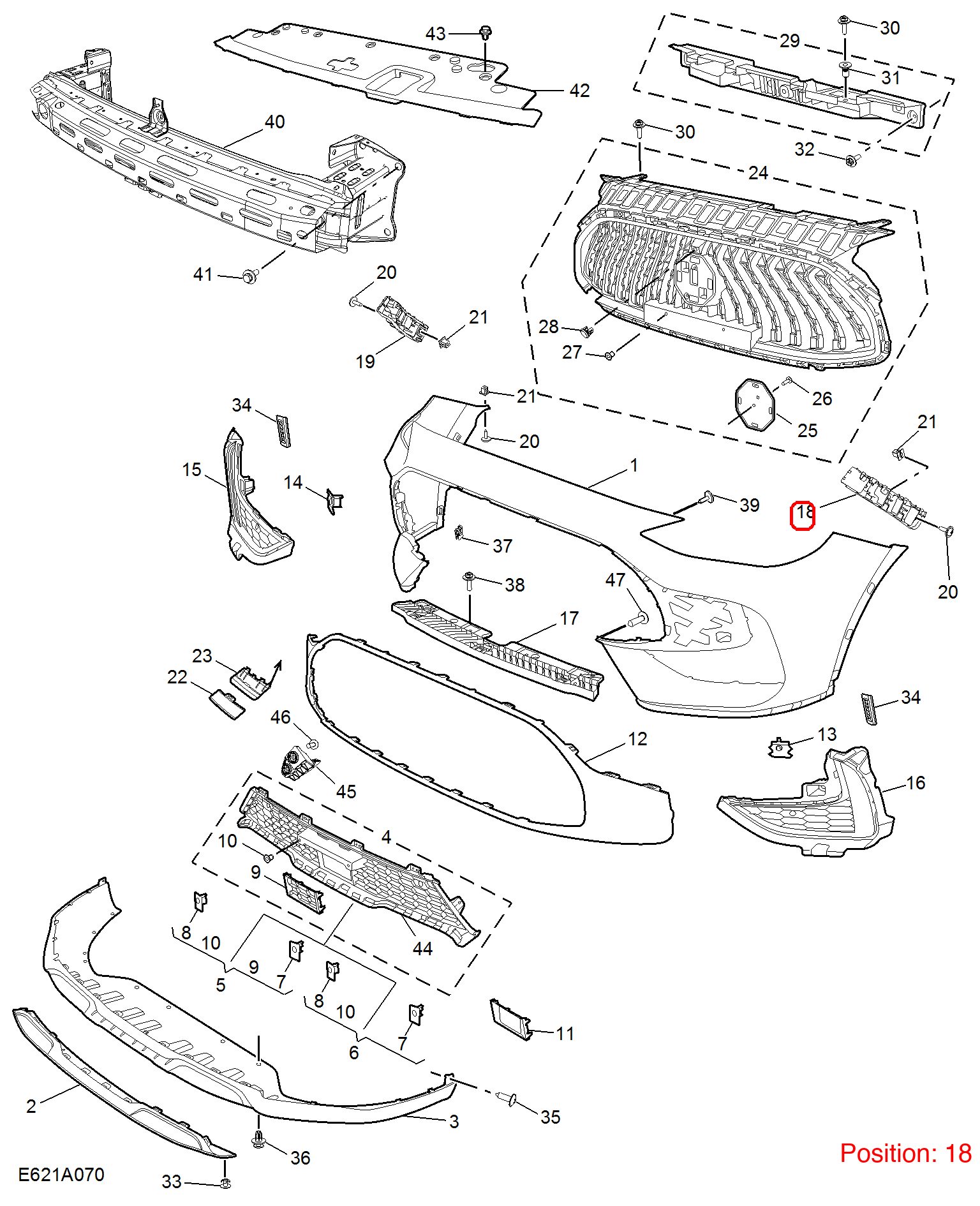 MG Bumper Cover Bracket OEM 10821213 FOR MG 10821213-MG_OEM