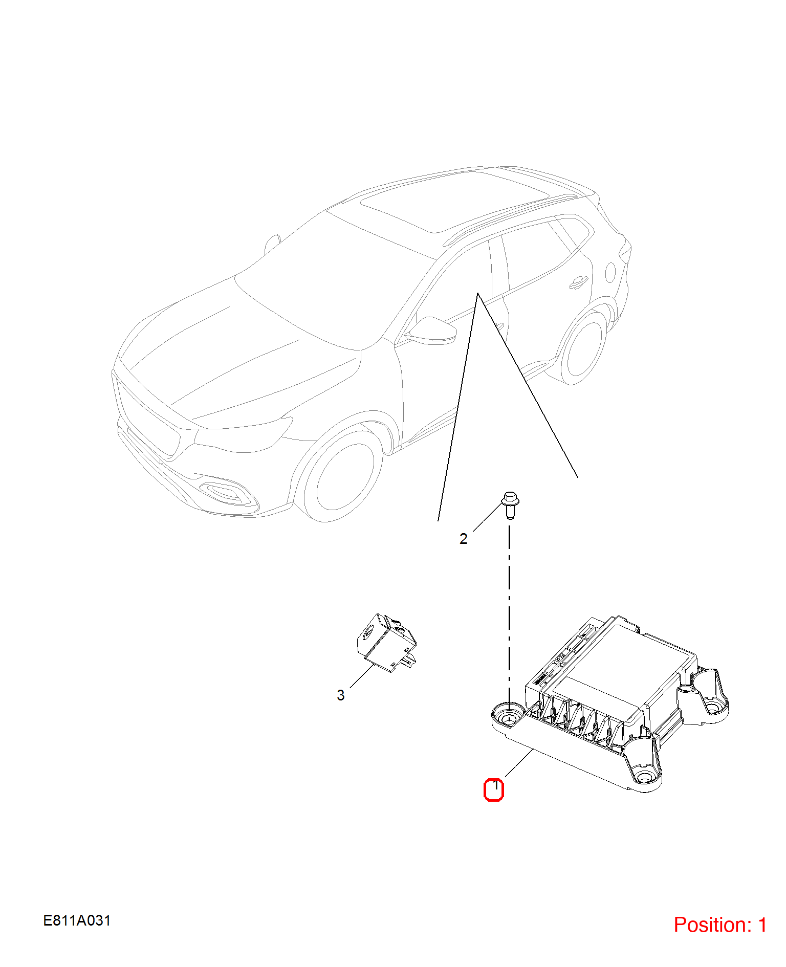 MG Airbag computer OEM 10821271 FOR MG 10821271-MG_OEM