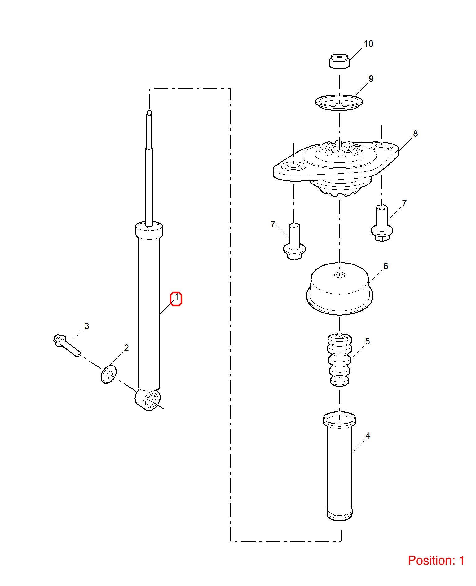 MG Shock absorber OEM 10825262 FOR MG 10825262-MG_OEM