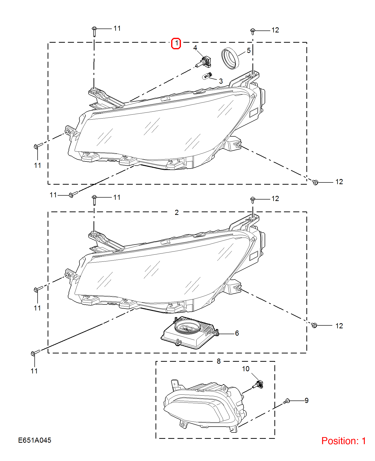 MG Headlight OEM 10831597 FOR MG 10831597-MG_OEM
