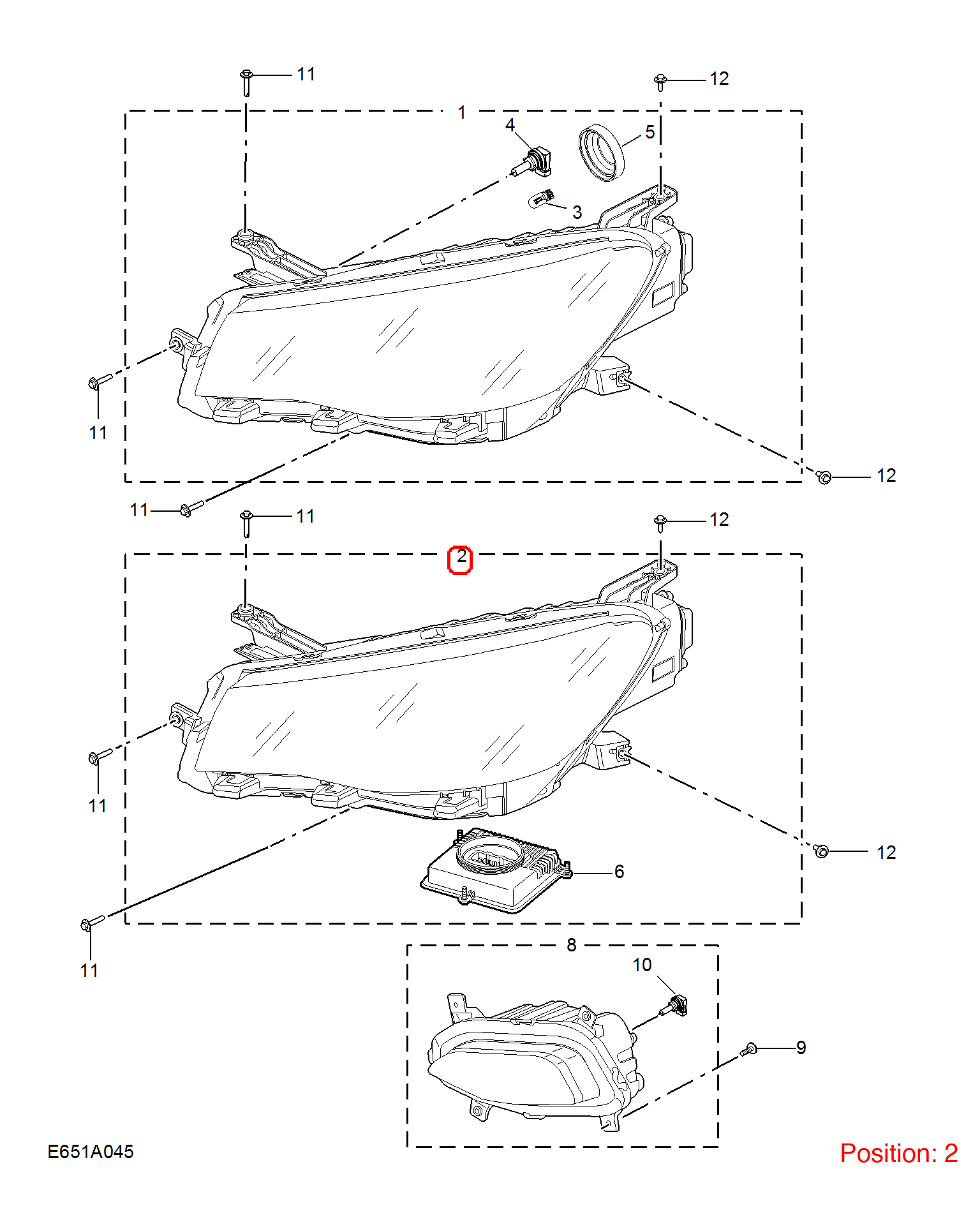 MG Headlight OEM 10831601 FOR MG 10831601-MG_OEM
