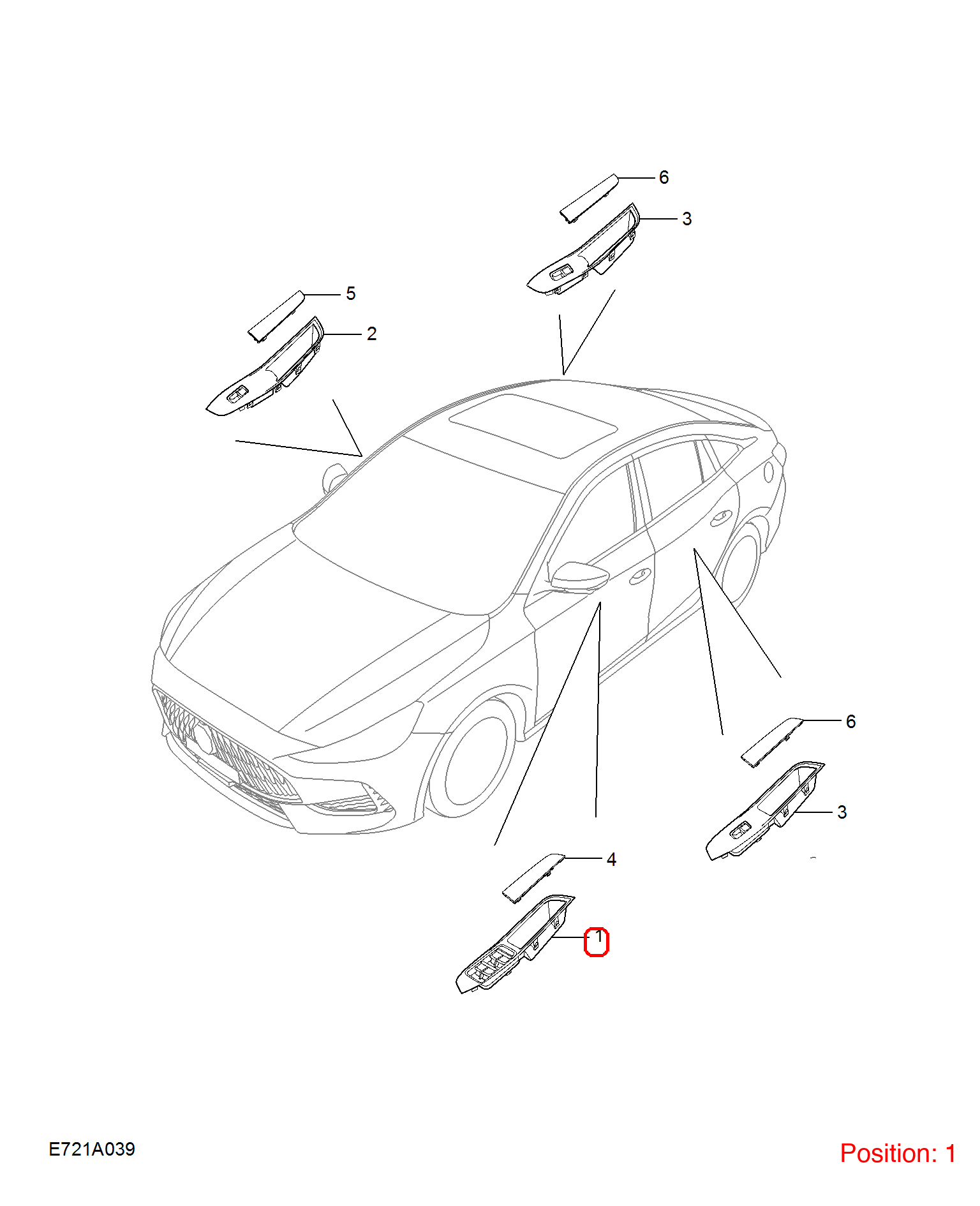 MG Power Window Control Switch OEM 10836136 FOR MG 10836136-MG_OEM