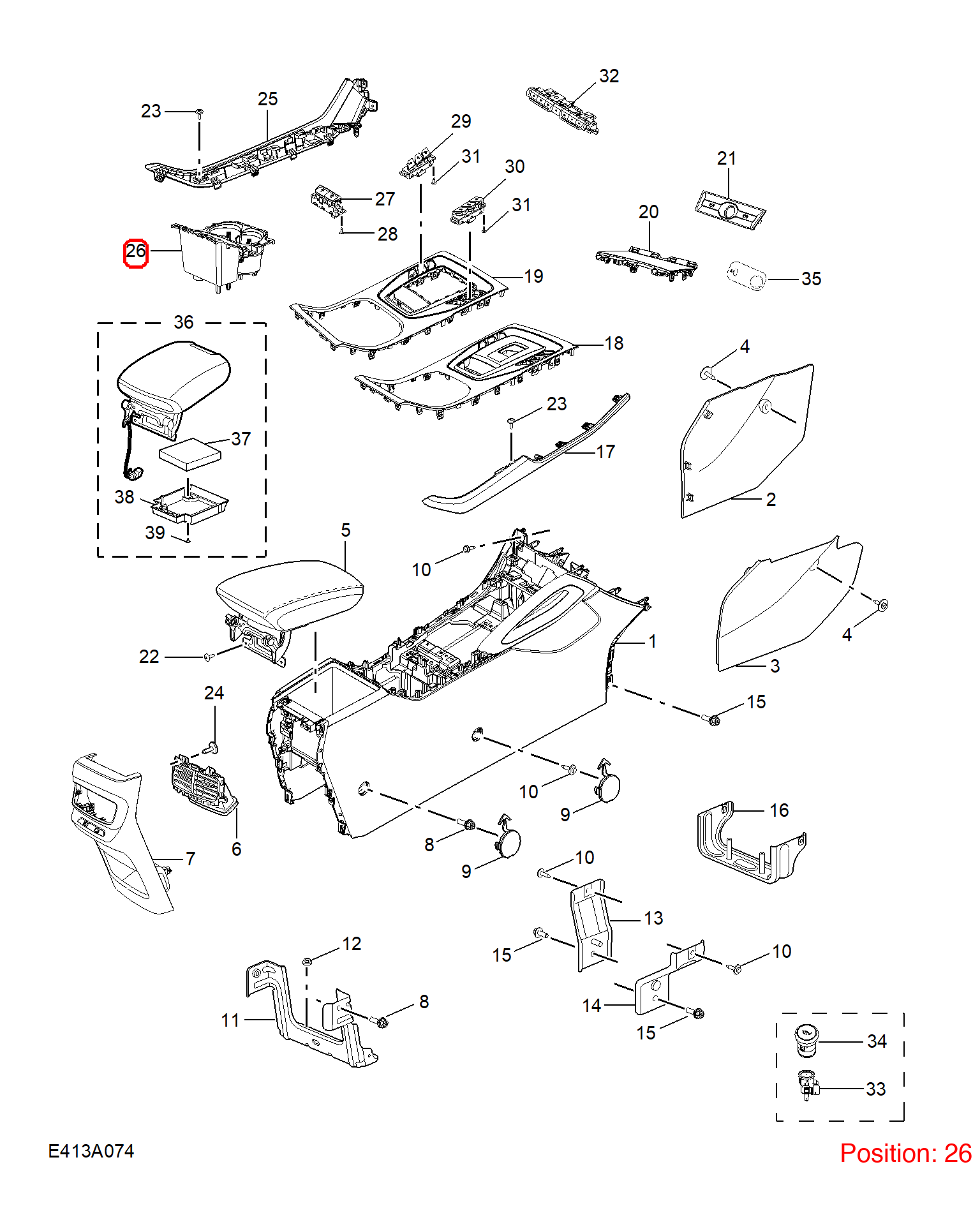 MG Drink holder OEM 10837480 FOR MG 10837480-MG_OEM