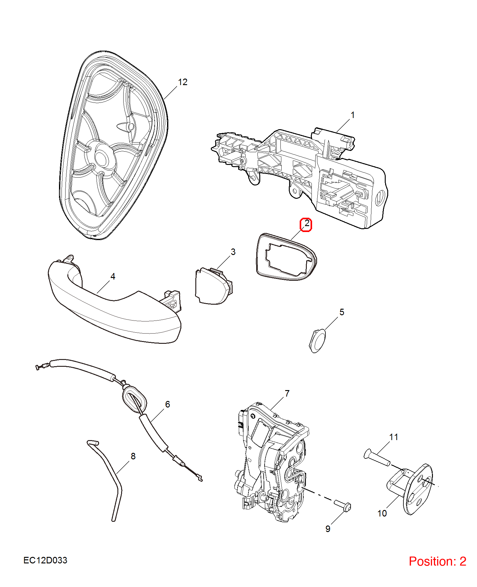 MG Door handle pad OEM 10847857 FOR MG 10847857-MG_OEM