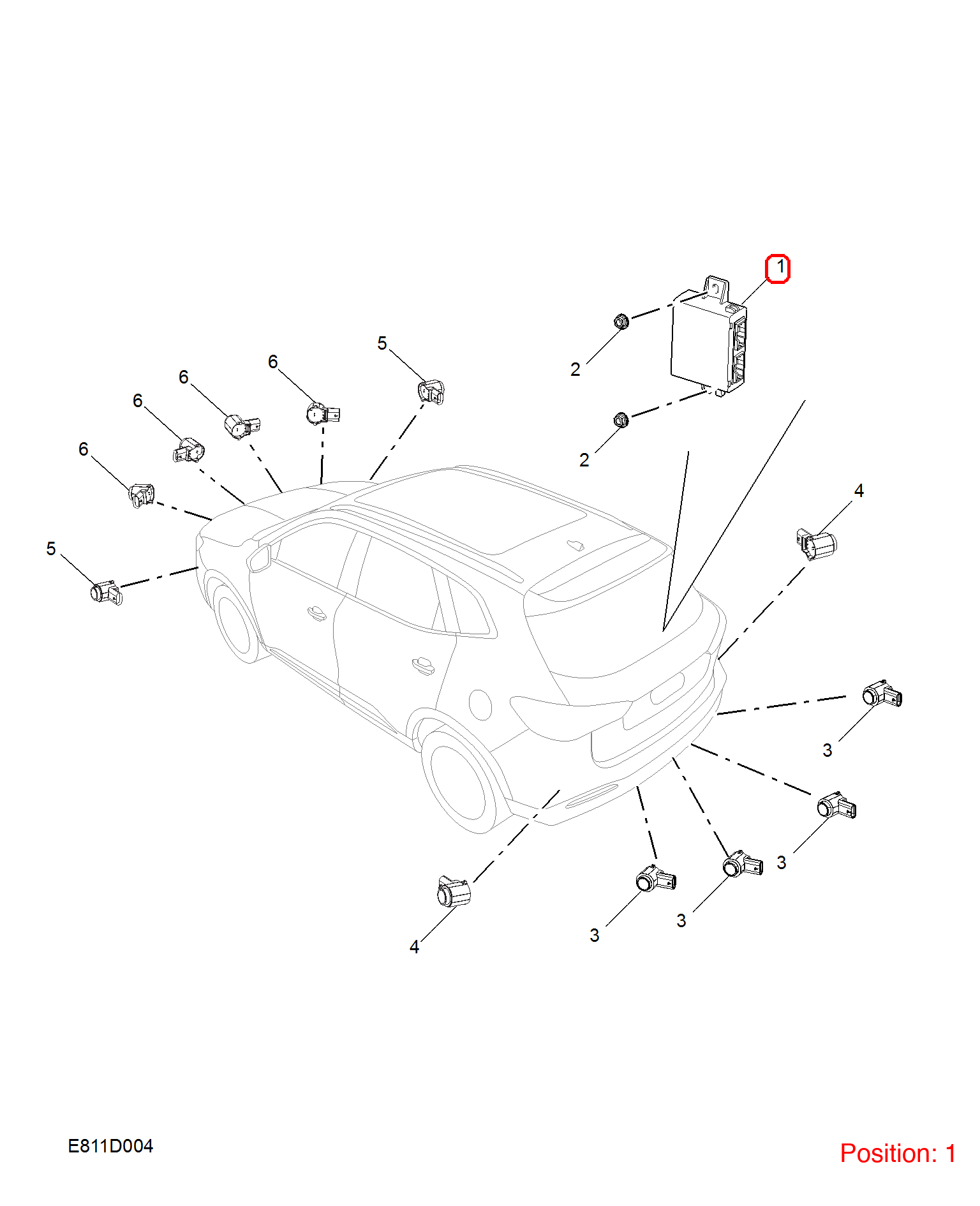 MG Reverse radar computer OEM 10849433 FOR MG 10849433-MG_OEM